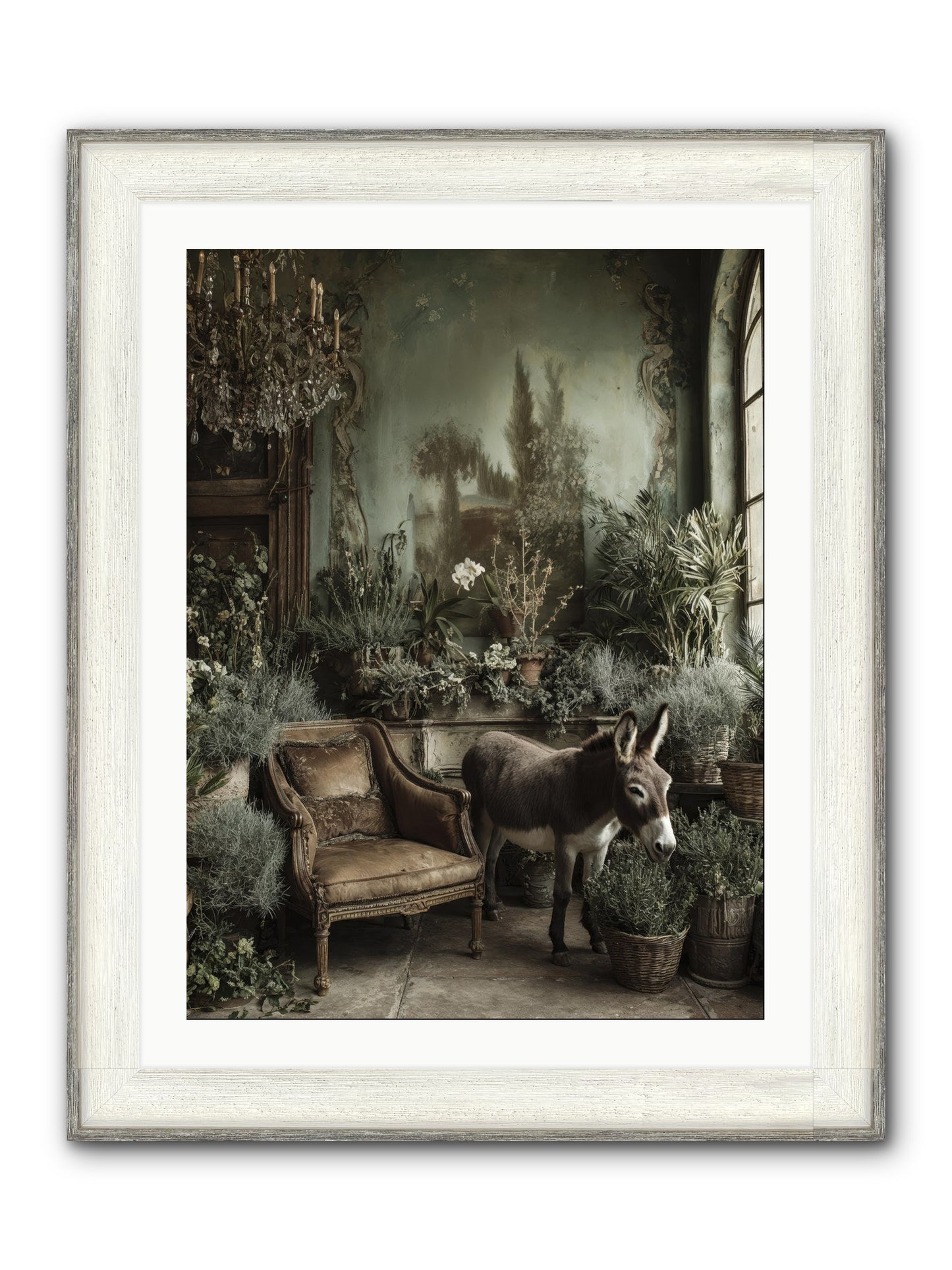 Plumdew Framed Print - Driftwood White 24x32