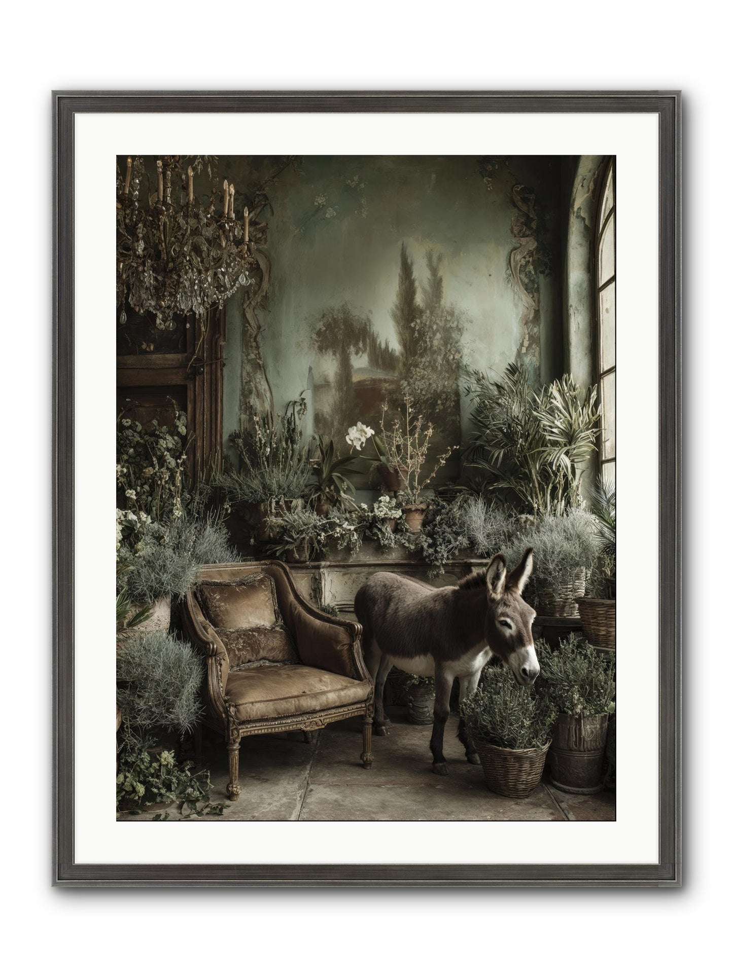 Plumdew Framed Print - Slimwoods Black/Silver 24x32