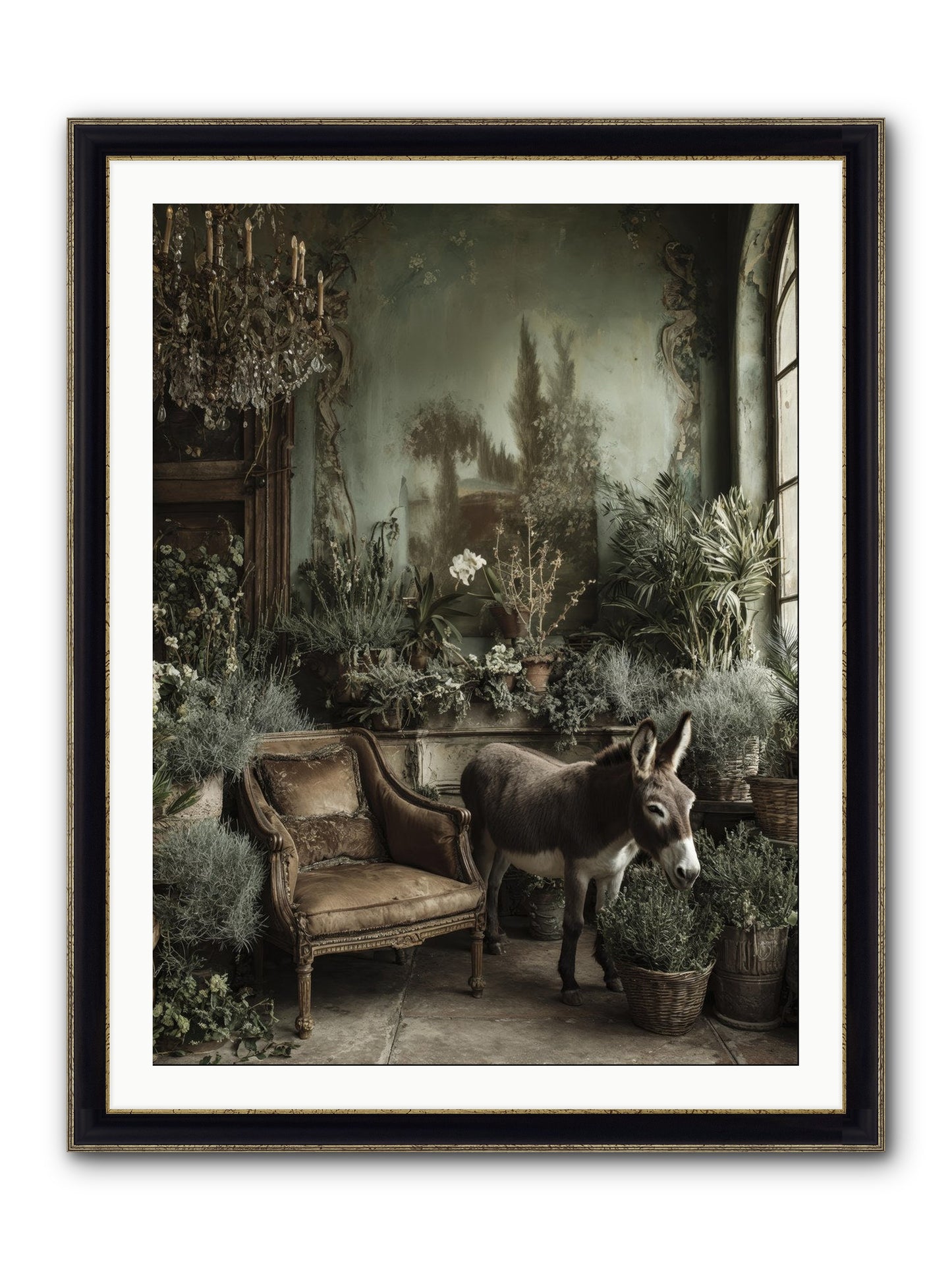 Plumdew Framed Print - Black & Gold 30x40