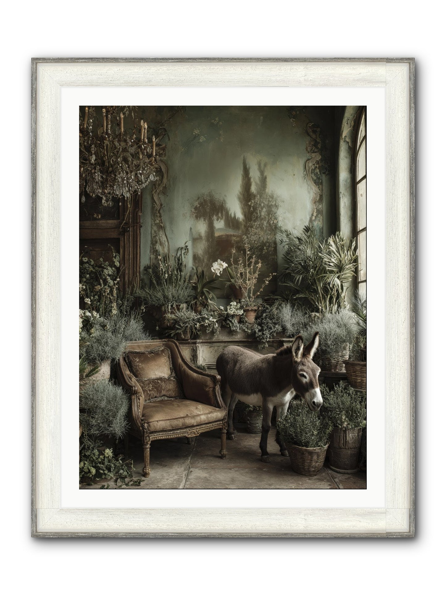 Plumdew Framed Print - Driftwood White 30x40