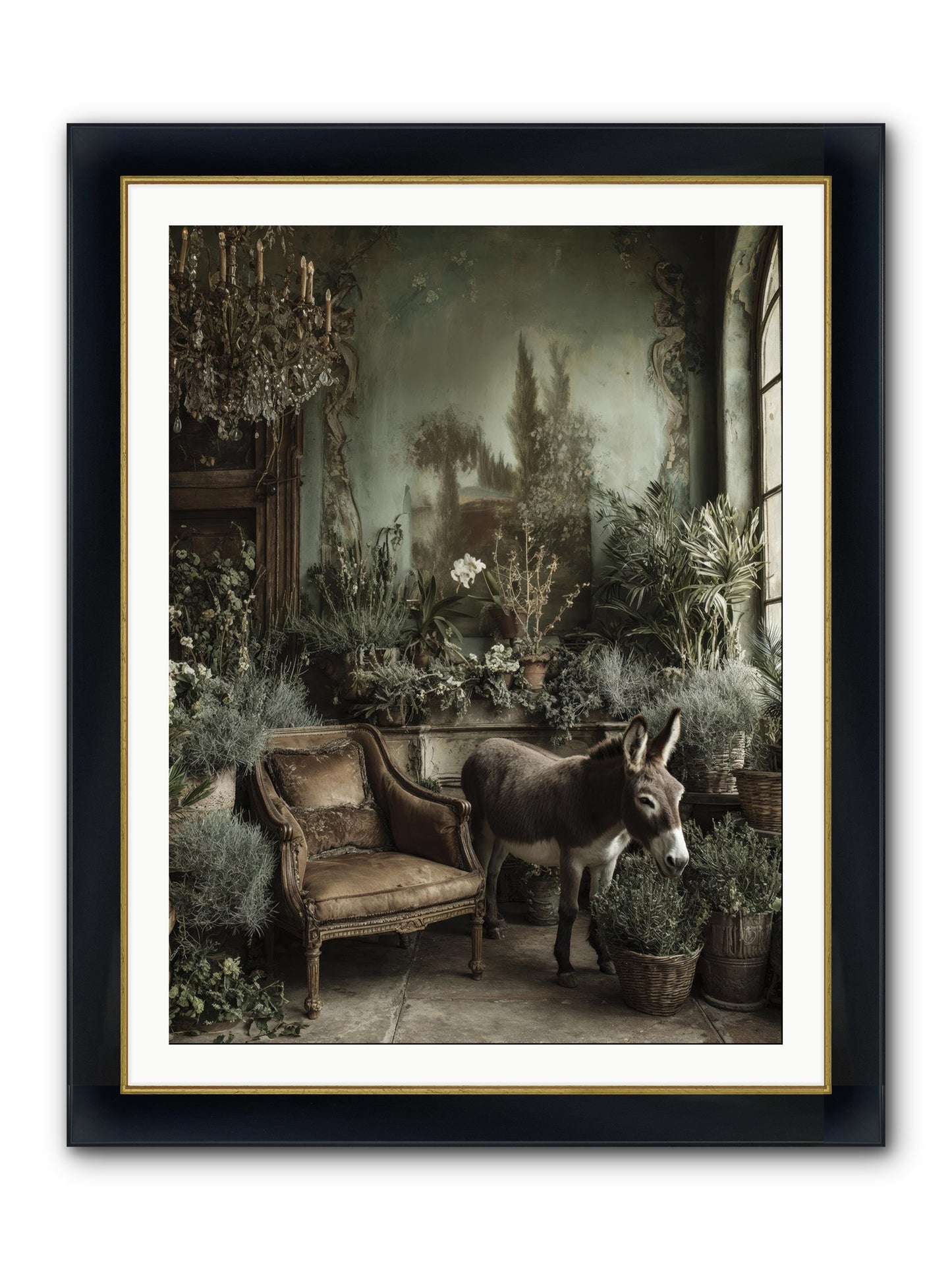 Plumdew Framed Print - Wide Black w/Gold 30x40