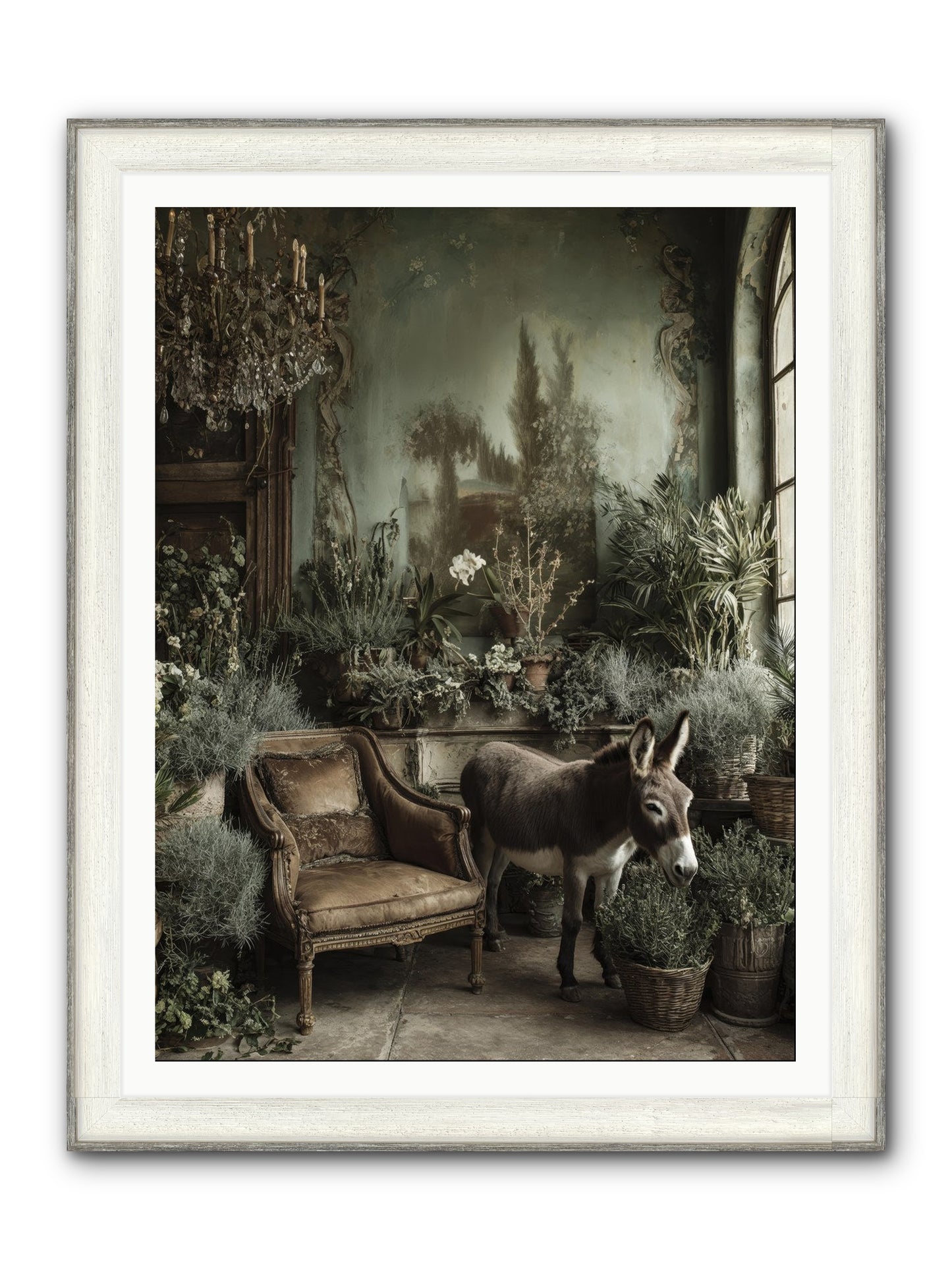 Plumdew Framed Print - Driftwood White 36x48