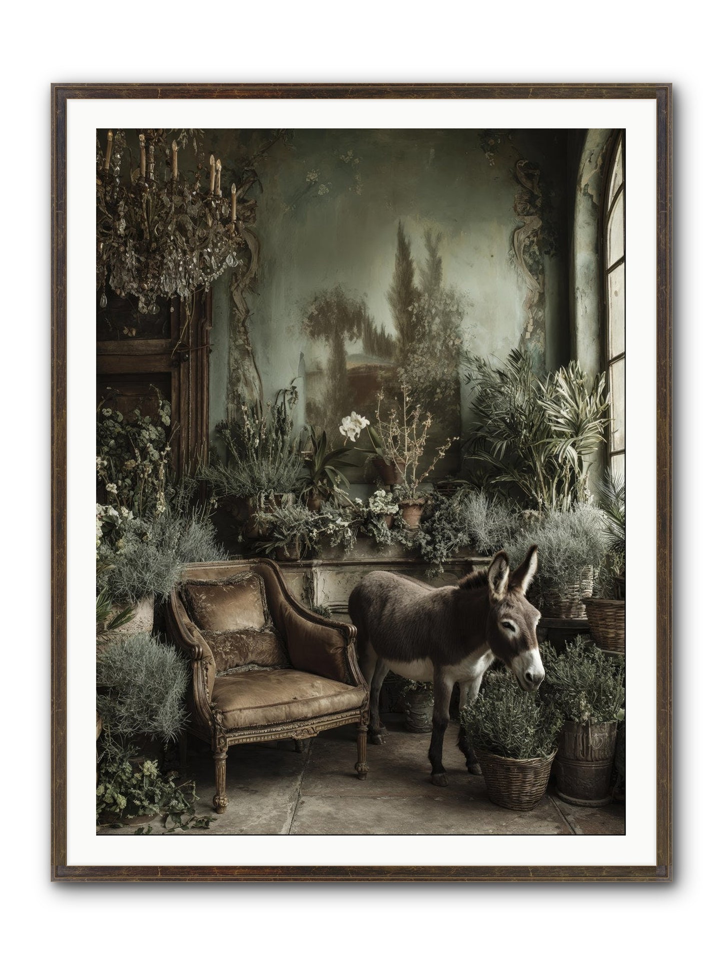 Plumdew Framed Print - Slimwoods Black/Gold 36x48