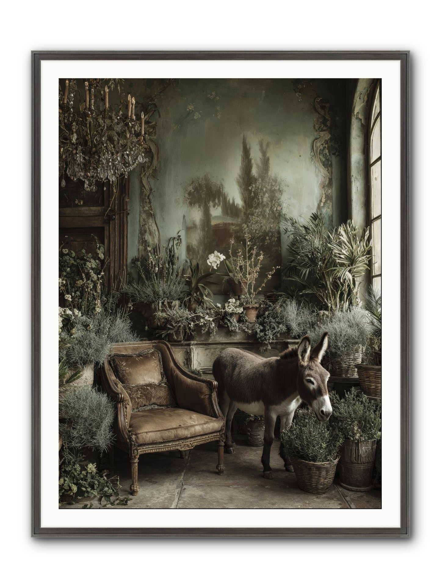 Plumdew Framed Print - Slimwoods Black/Silver 36x48