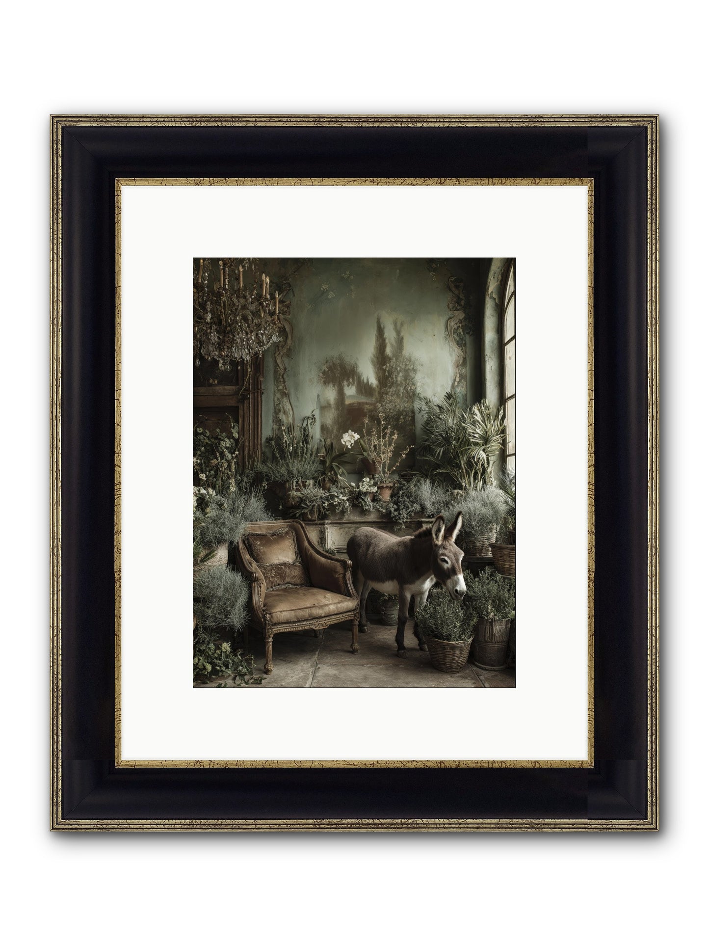 Plumdew Framed Print - Black & Gold 9x12