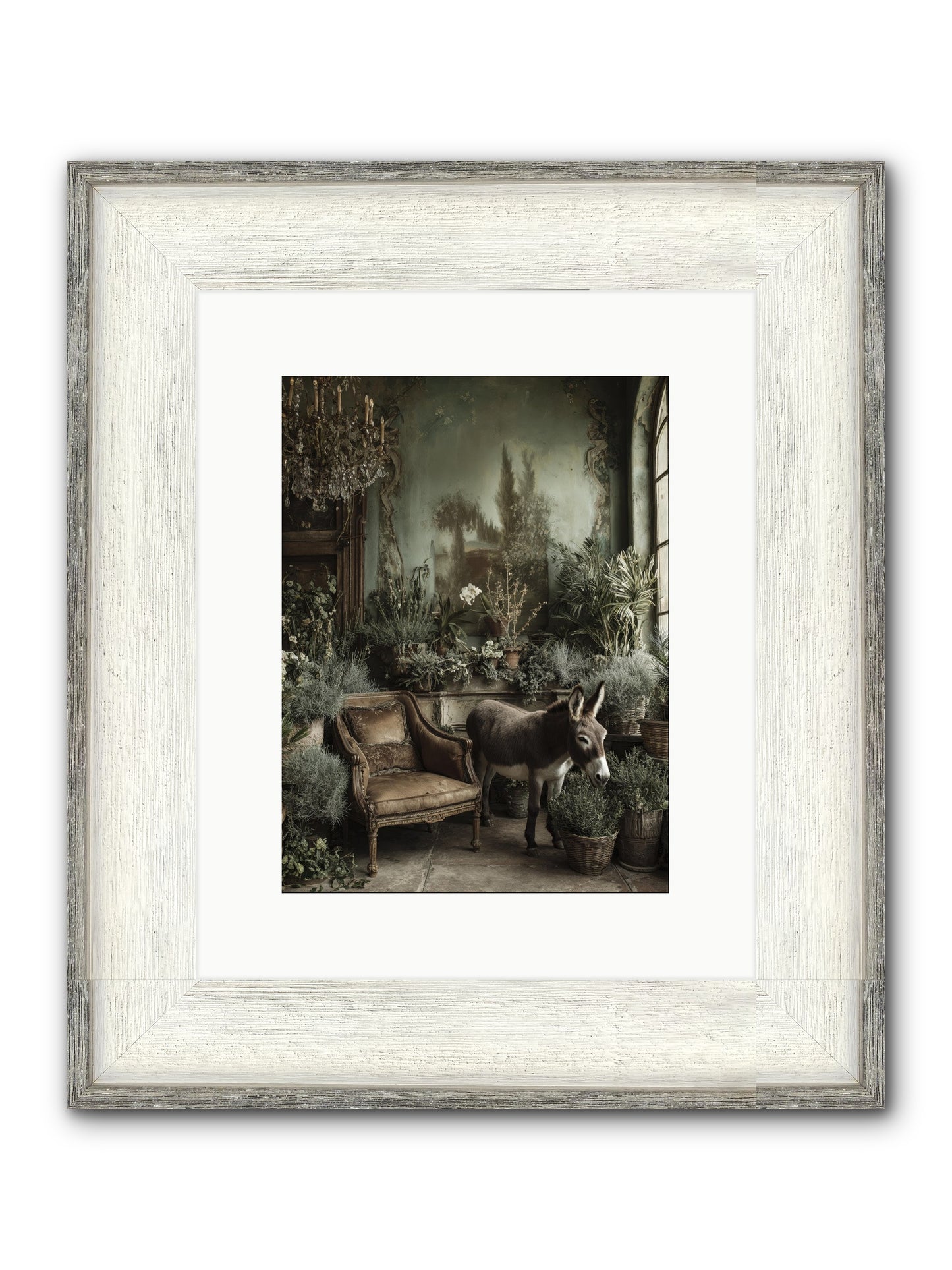 Plumdew Framed Print - Driftwood White 9x12