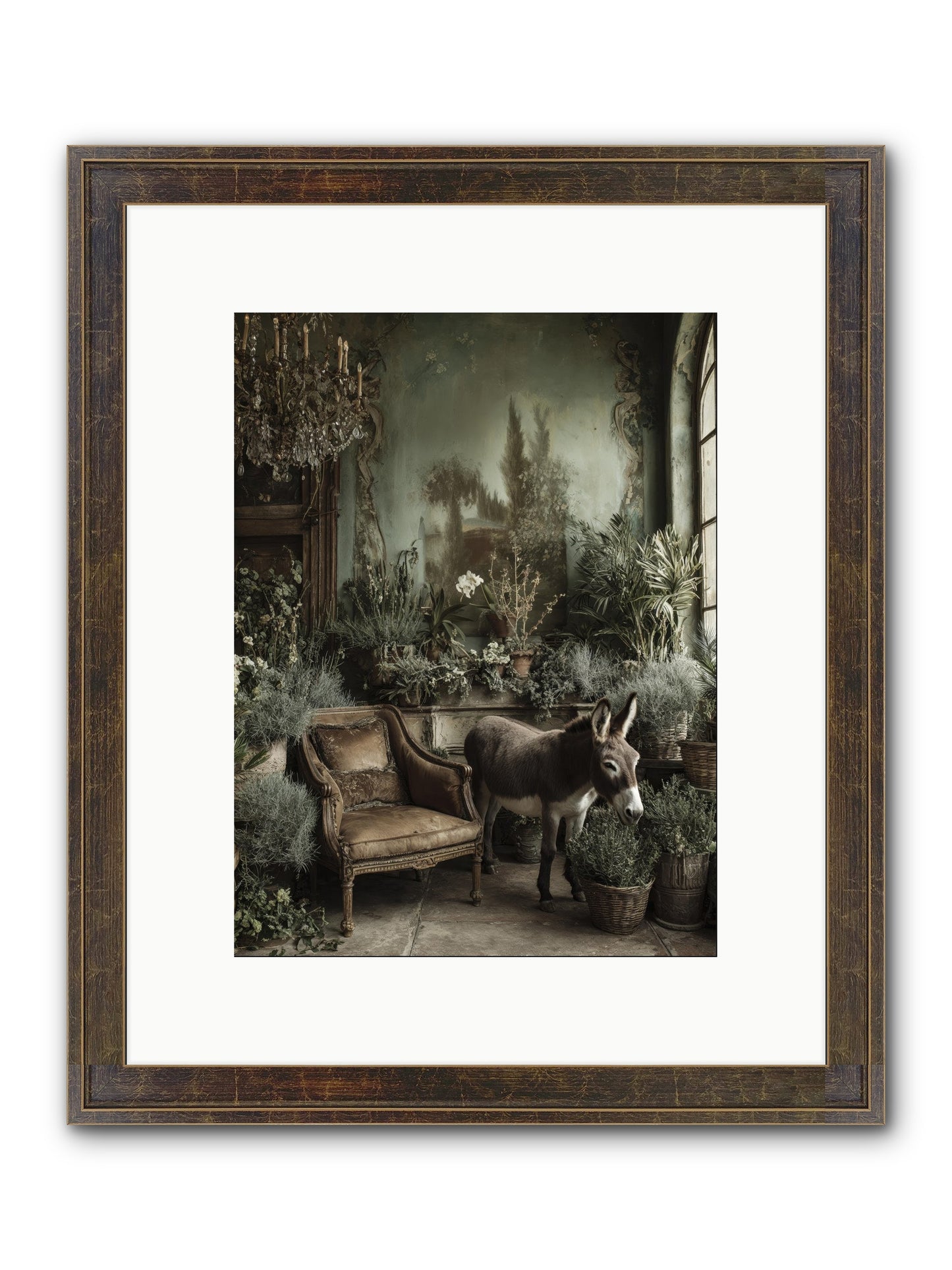 Plumdew Framed Print - Slimwoods Black/Gold 9x12