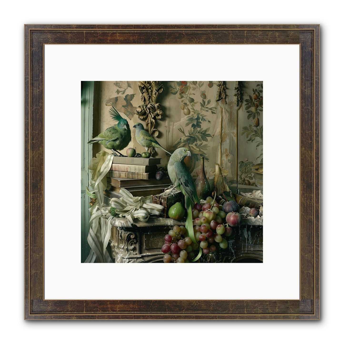 Plumes Of The Belle Époque Framed Print - Slimwoods Black/Gold 10x10