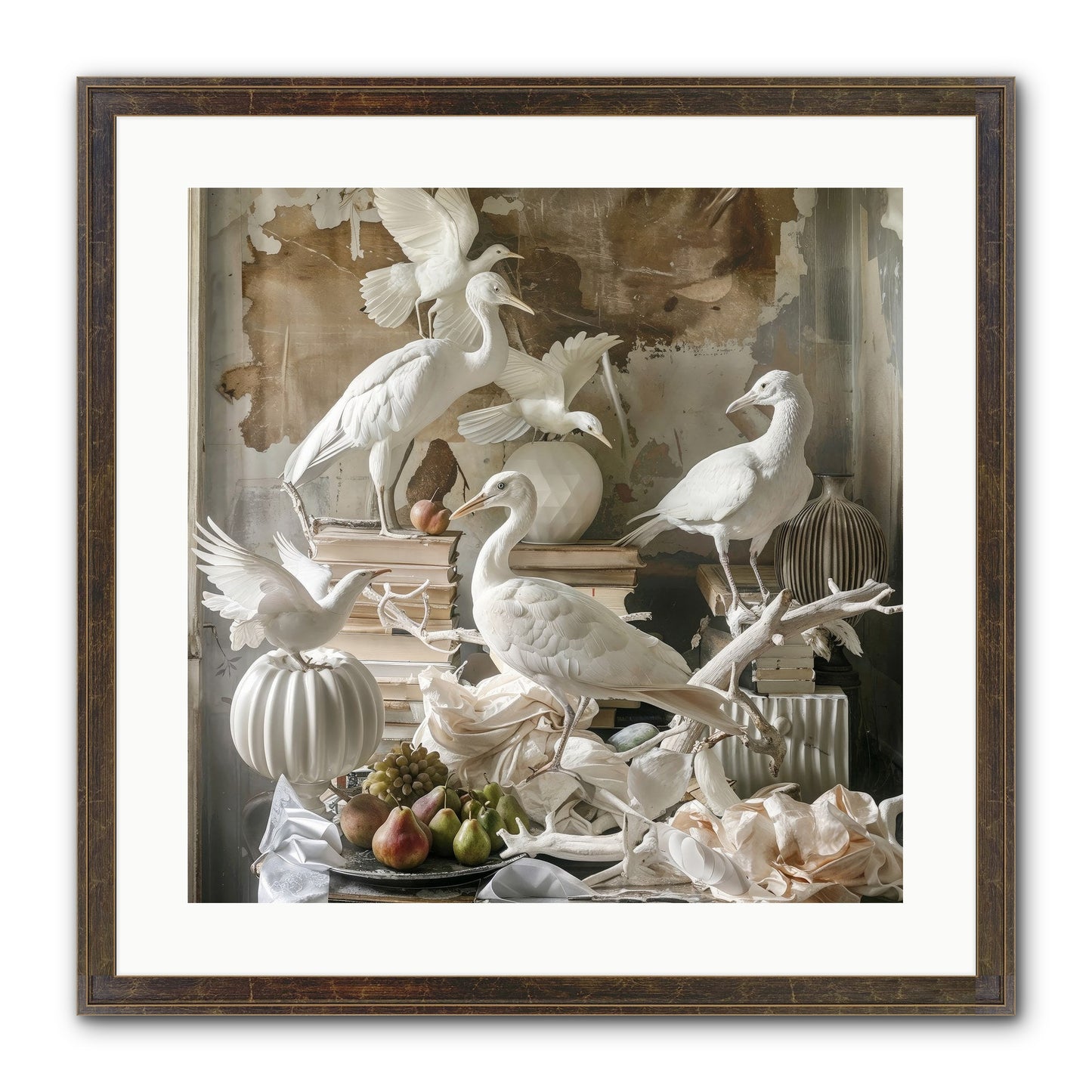 Plumes Of The Grand Tour Framed Print - Slimwoods Black/Gold 20x20