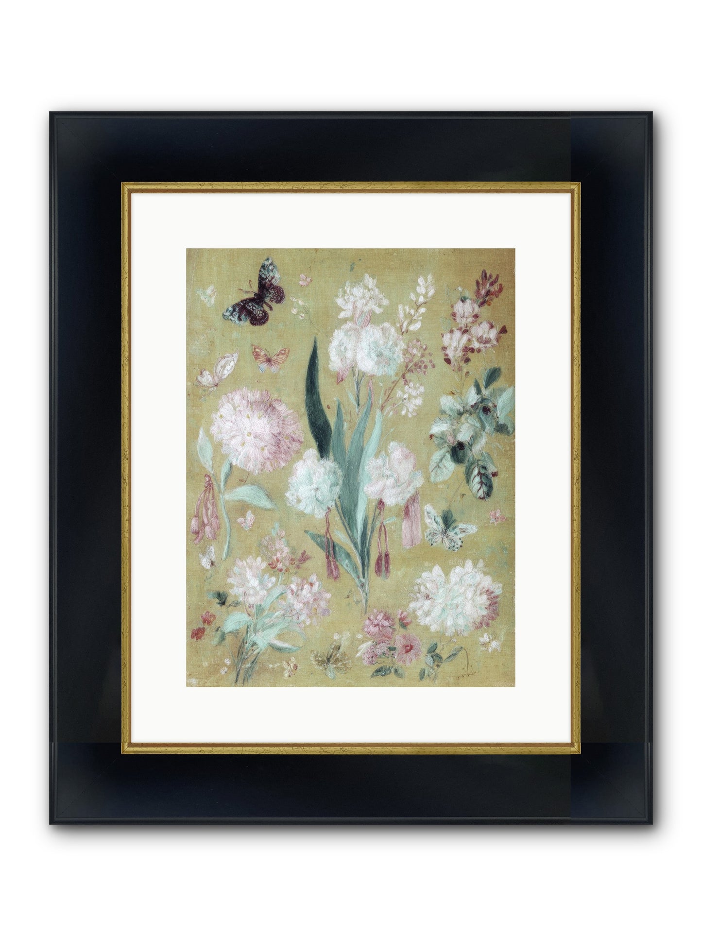 Plumfield Correspondence Framed Print - Wide Black w/Gold 12x16