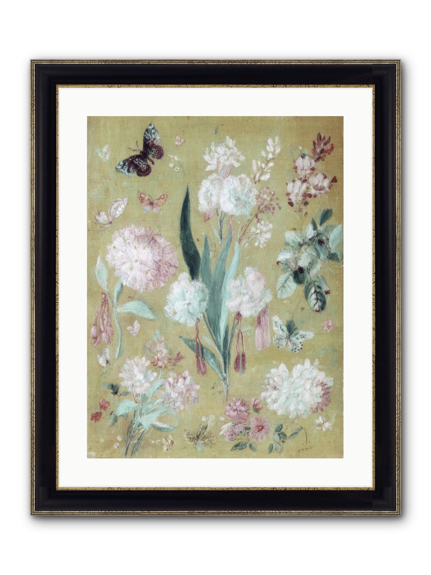 Plumfield Correspondence Framed Print - Black & Gold 18x24