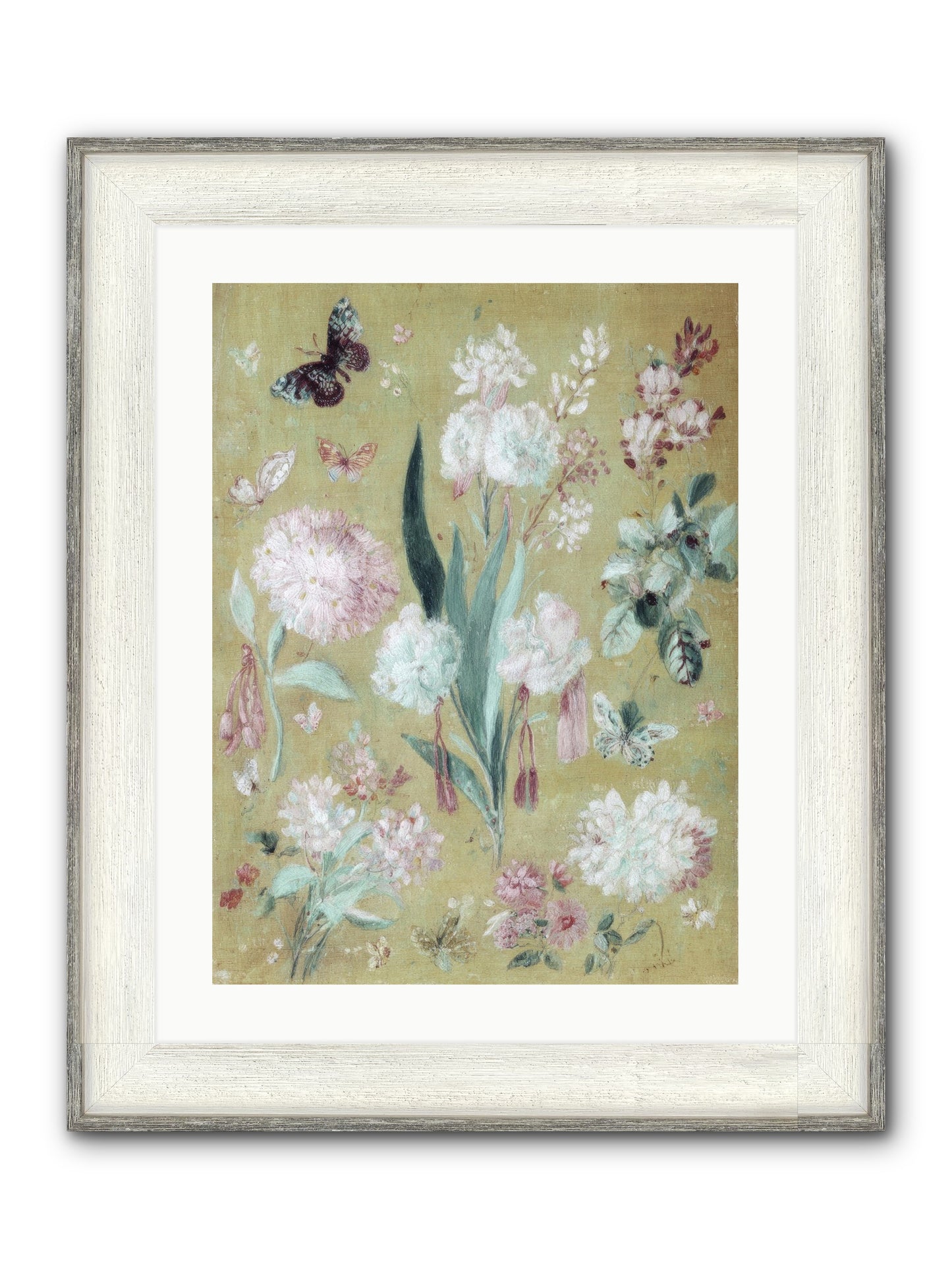 Plumfield Correspondence Framed Print - Driftwood White 18x24