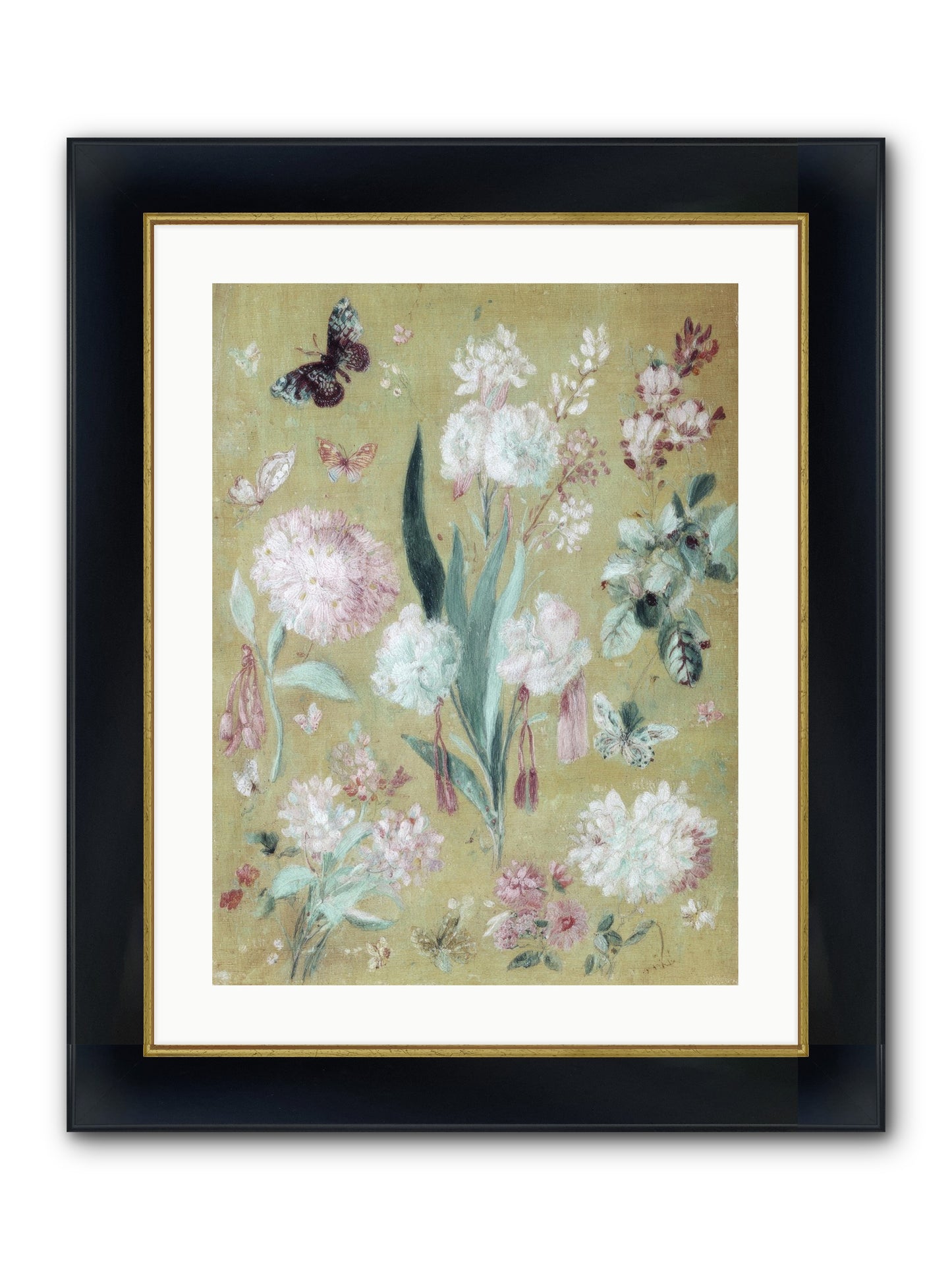 Plumfield Correspondence Framed Print - Wide Black w/Gold 18x24