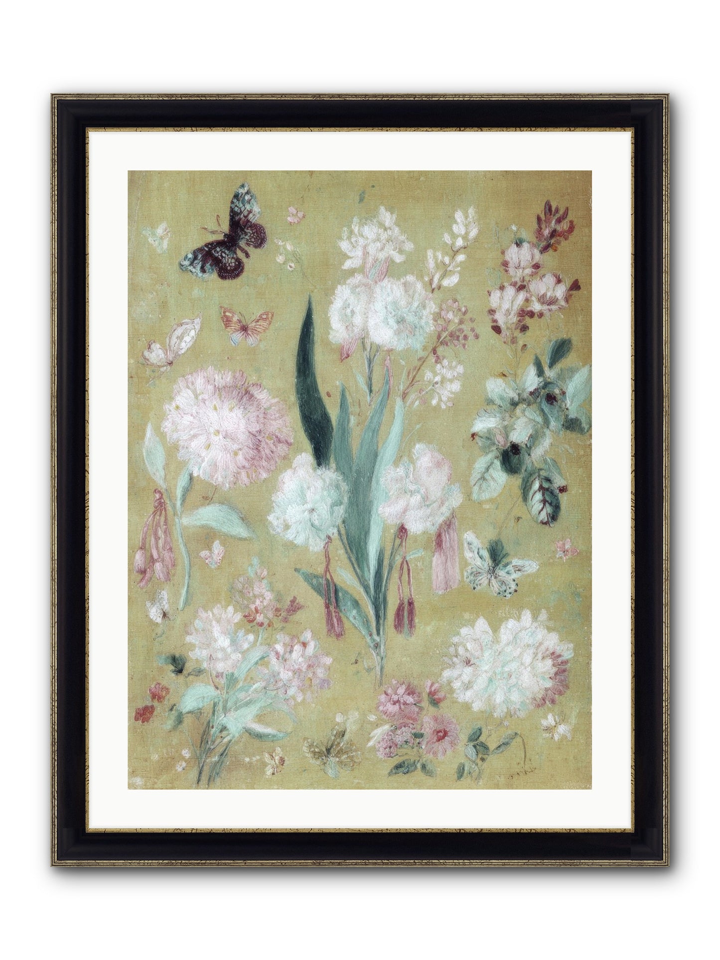 Plumfield Correspondence Framed Print - Black & Gold 24x32