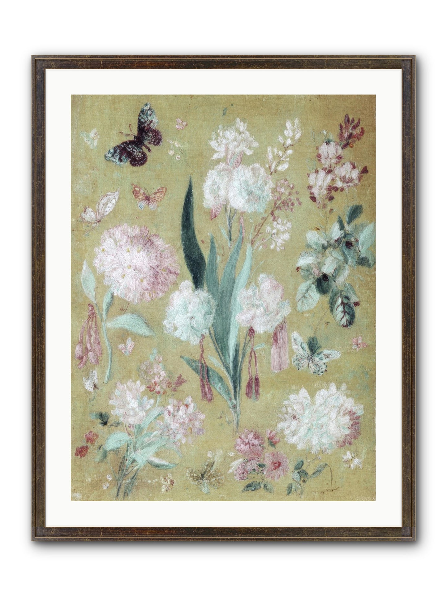 Plumfield Correspondence Framed Print - Slimwoods Black/Gold 24x32