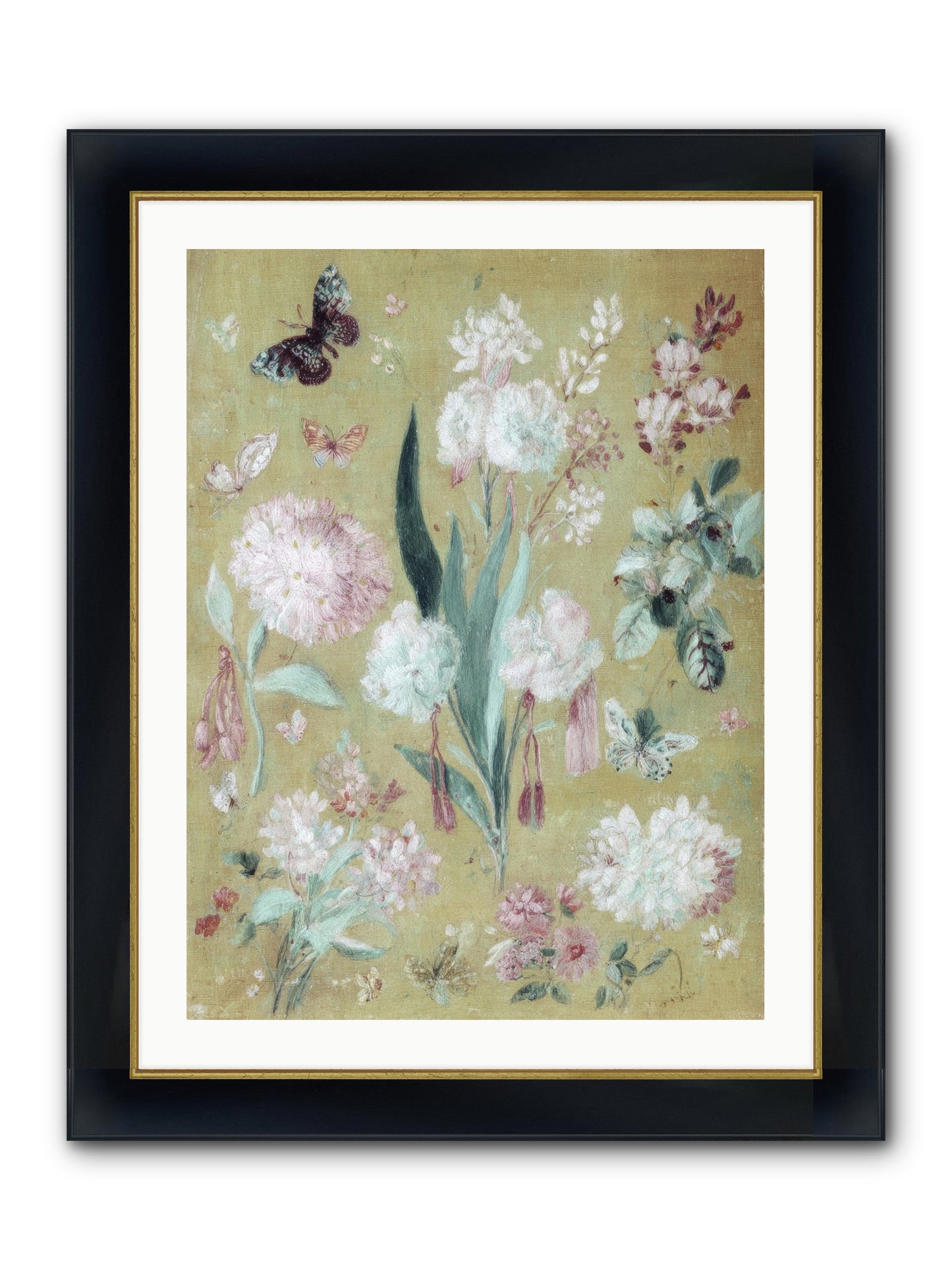 Plumfield Correspondence Framed Print - Wide Black w/Gold 24x32