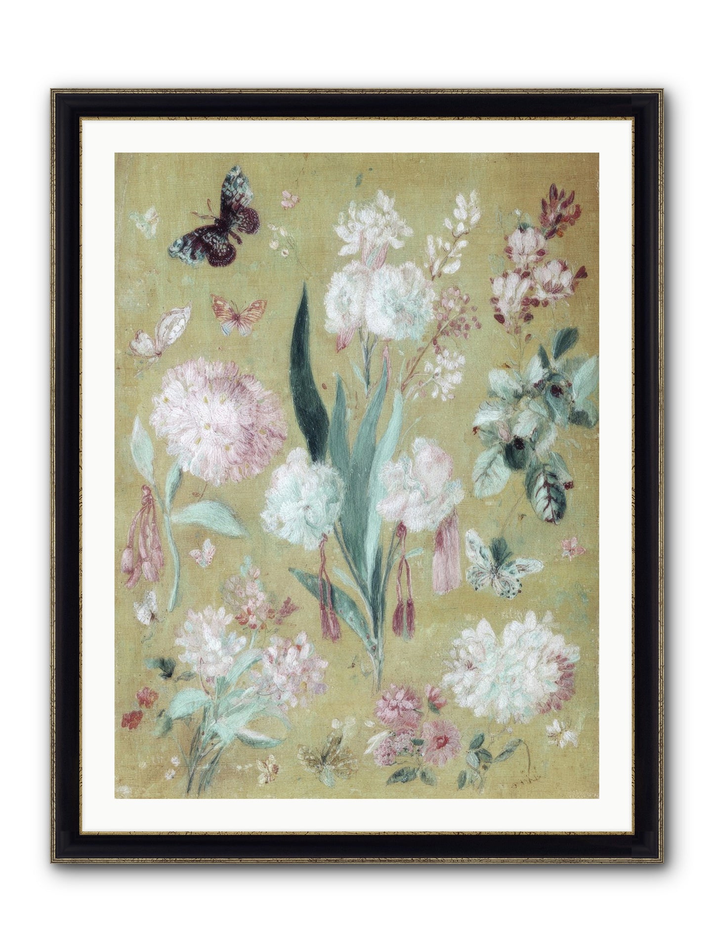 Plumfield Correspondence Framed Print - Black & Gold 30x40