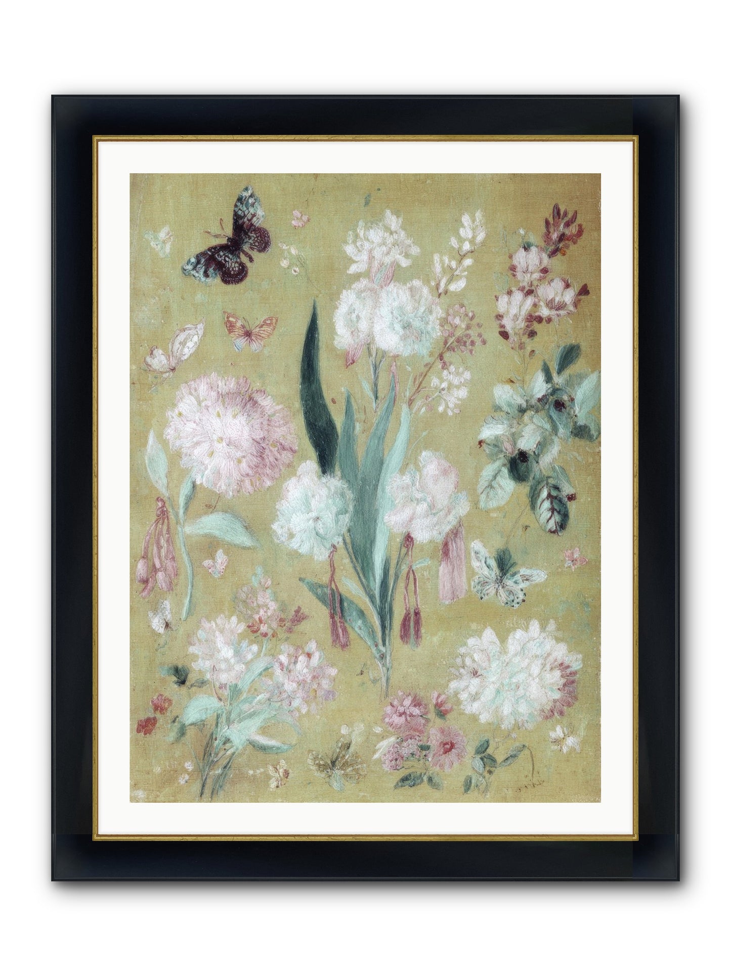 Plumfield Correspondence Framed Print - Wide Black w/Gold 30x40