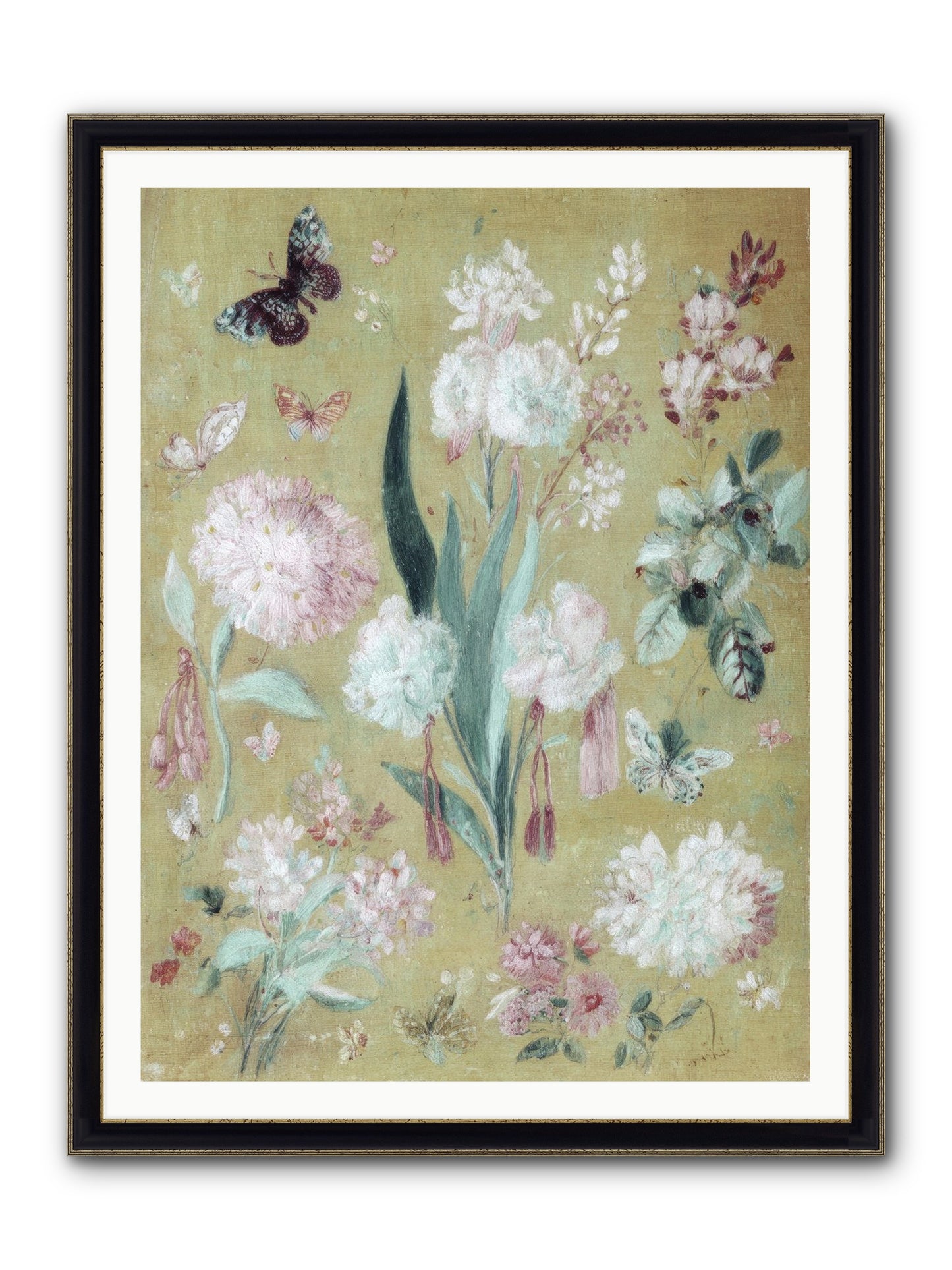Plumfield Correspondence Framed Print - Black & Gold 36x48