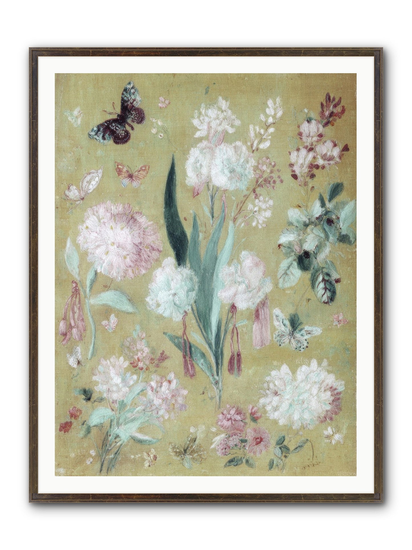 Plumfield Correspondence Framed Print - Slimwoods Black/Gold 36x48