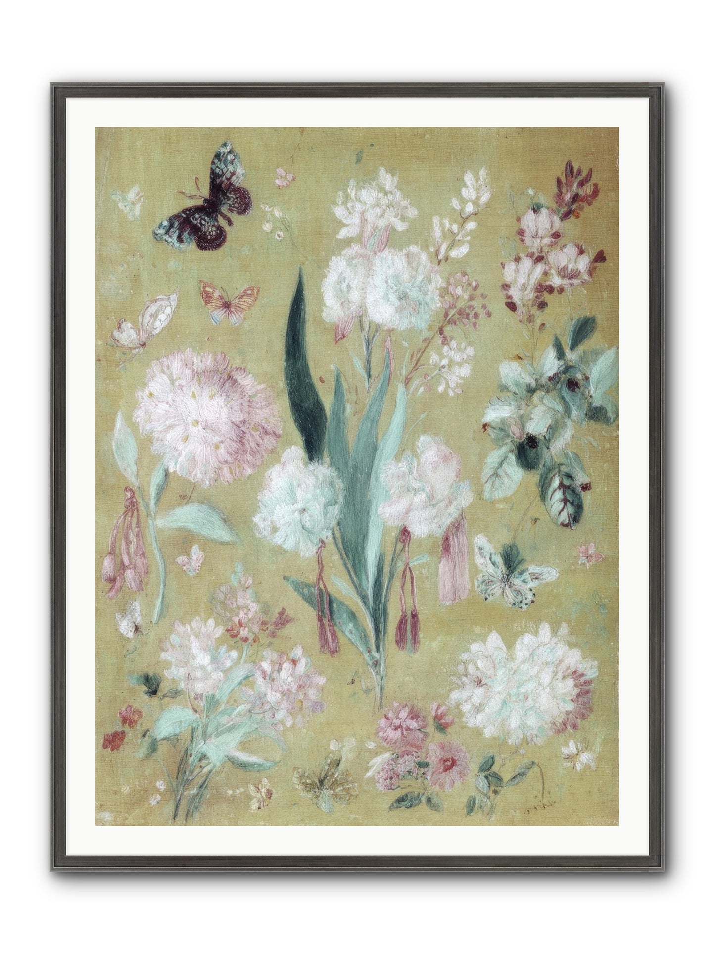 Plumfield Correspondence Framed Print - Slimwoods Black/Silver 36x48