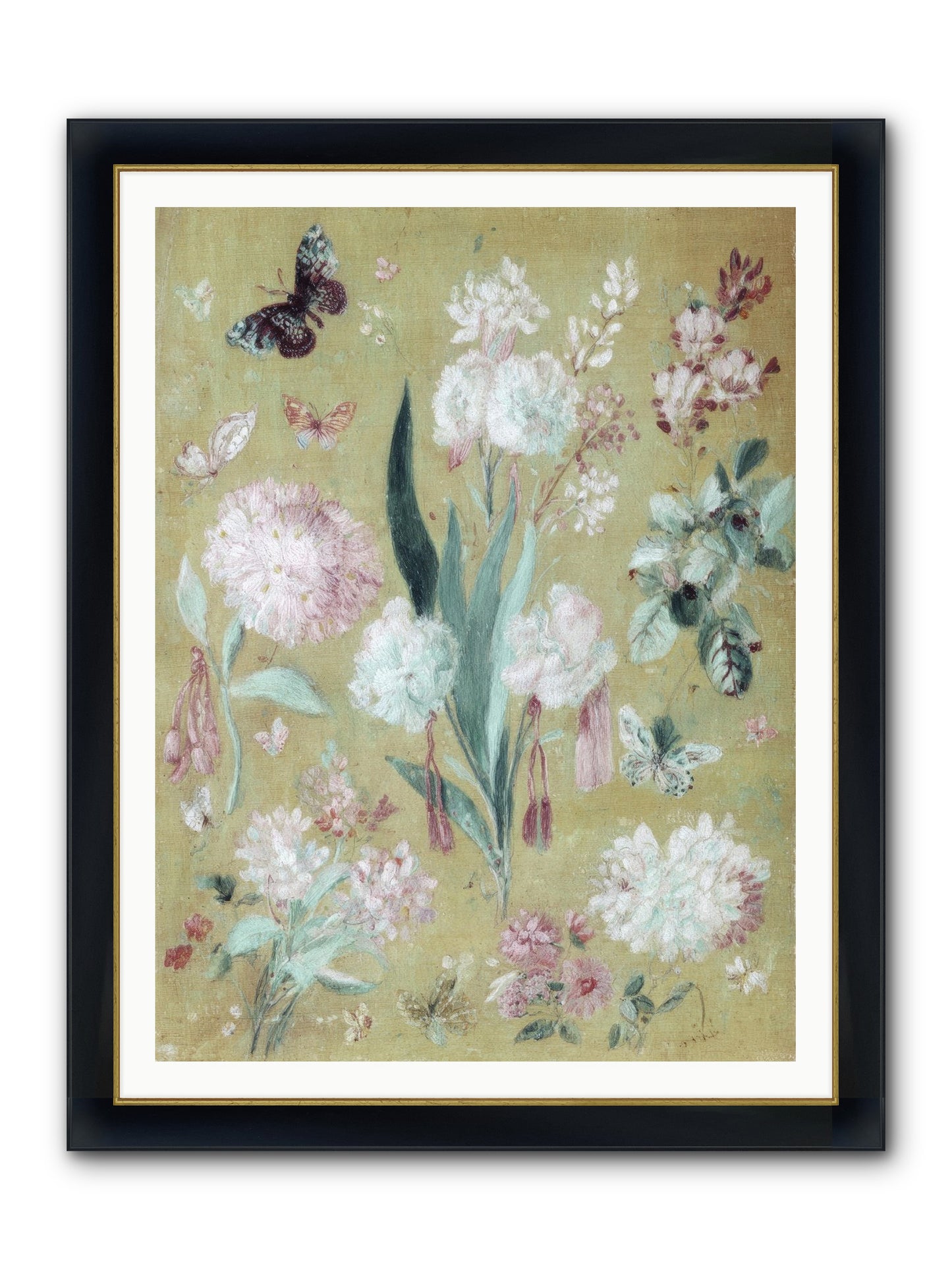 Plumfield Correspondence Framed Print - Wide Black w/Gold 36x48