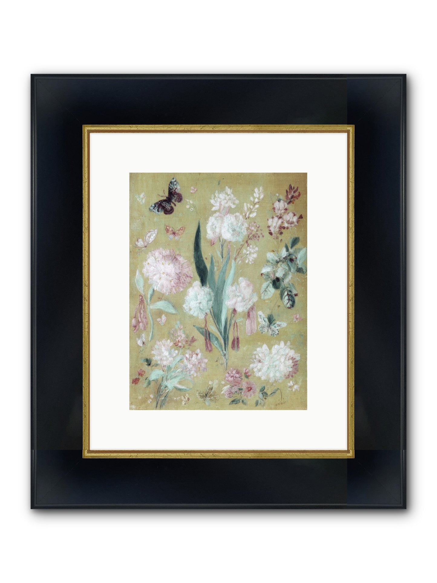 Plumfield Correspondence Framed Print - Wide Black w/Gold 9x12