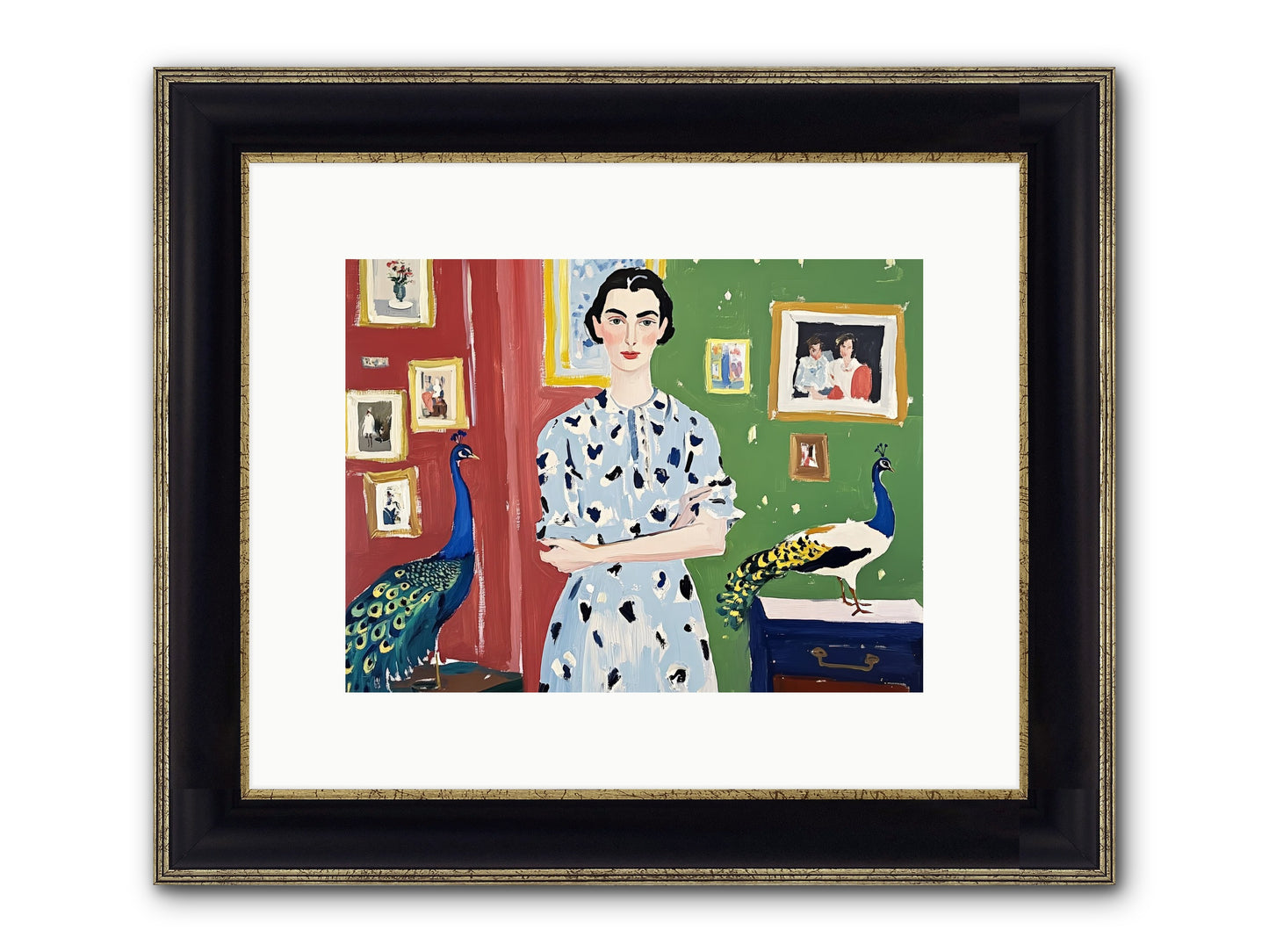 Poet's Corner Framed Print - Black & Gold 12x9