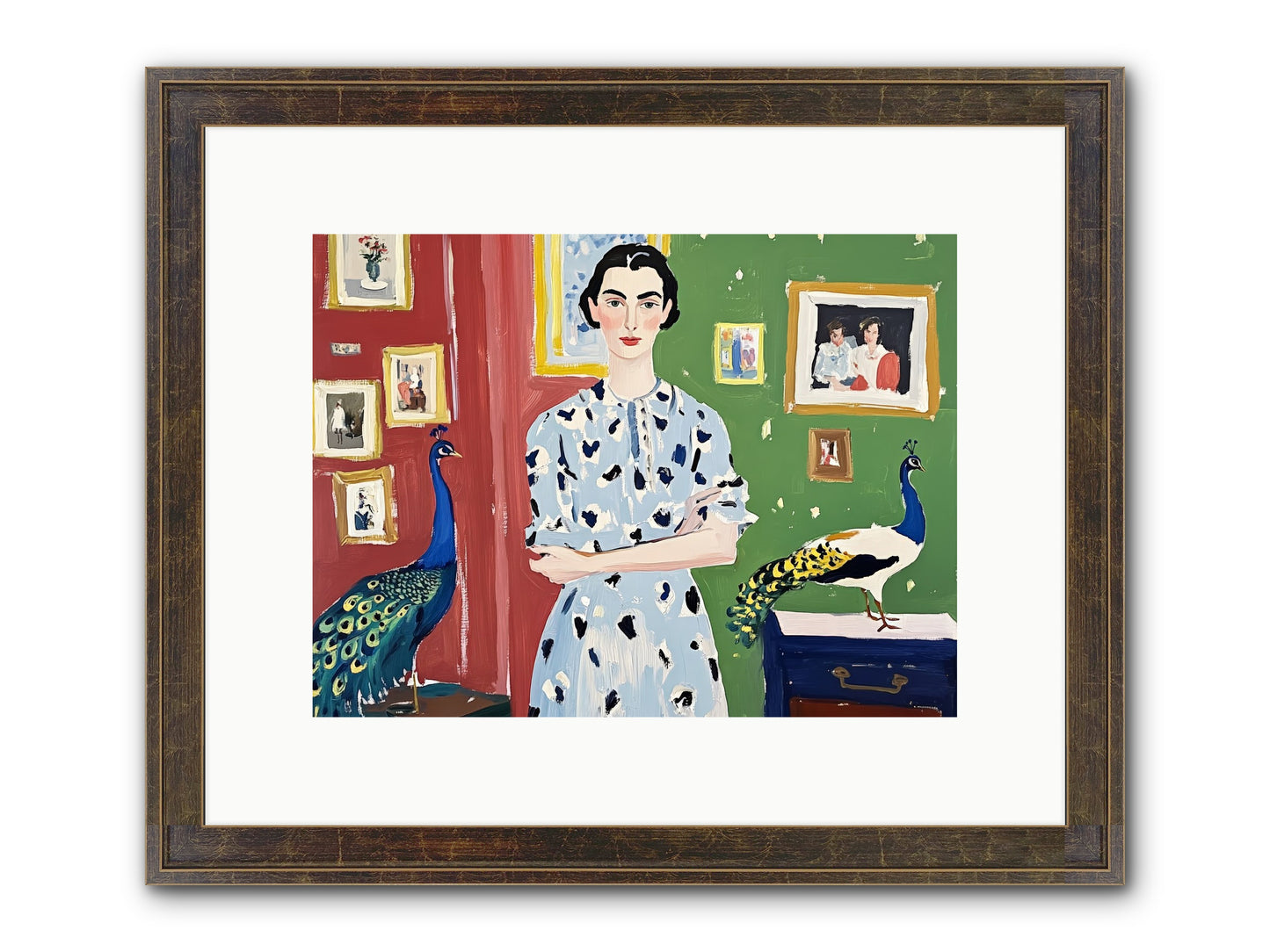 Poet's Corner Framed Print - Slimwoods Black/Gold 12x9