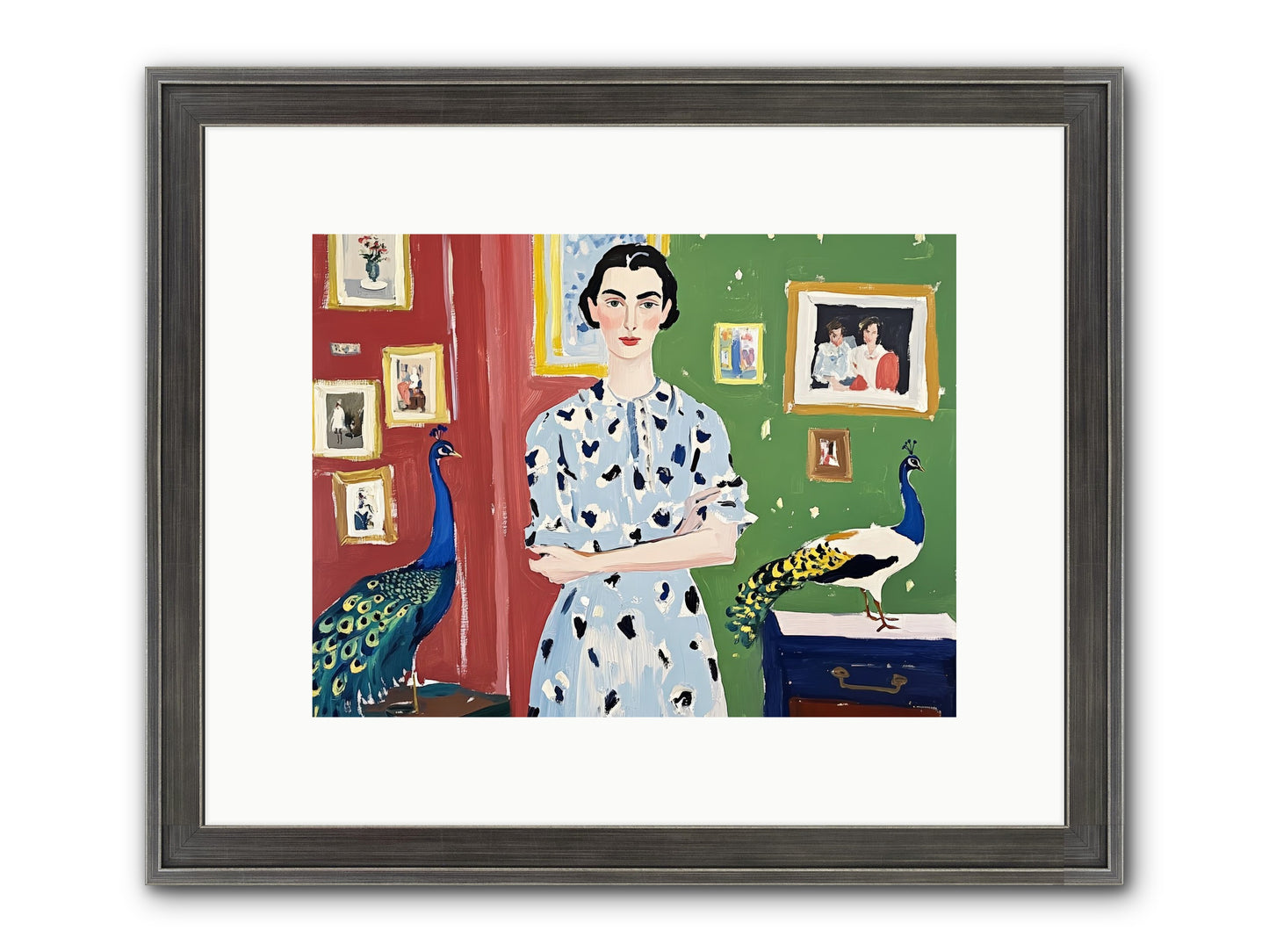 Poet's Corner Framed Print - Slimwoods Black/Silver 12x9