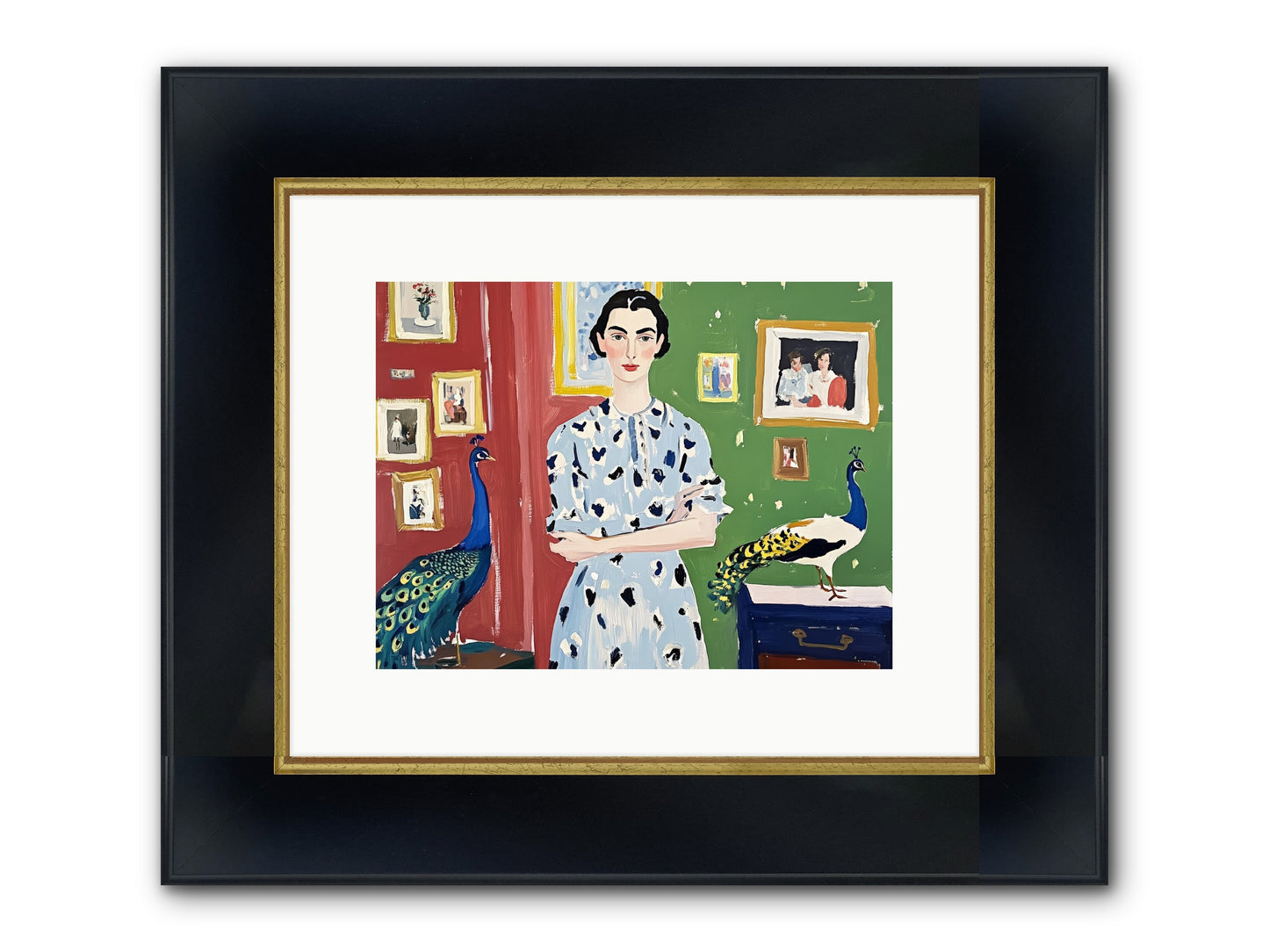 Poet's Corner Framed Print - Wide Black w/Gold 12x9
