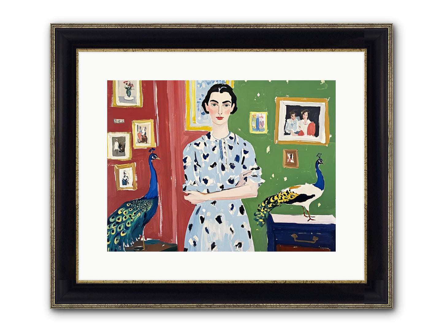 Poet's Corner Framed Print - Black & Gold 16x12