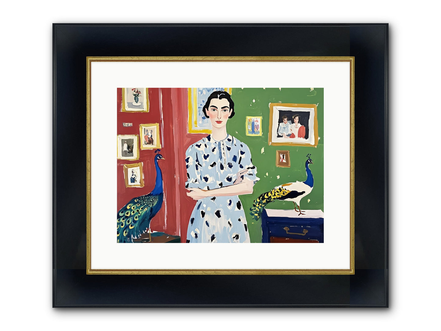 Poet's Corner Framed Print - Wide Black w/Gold 16x12