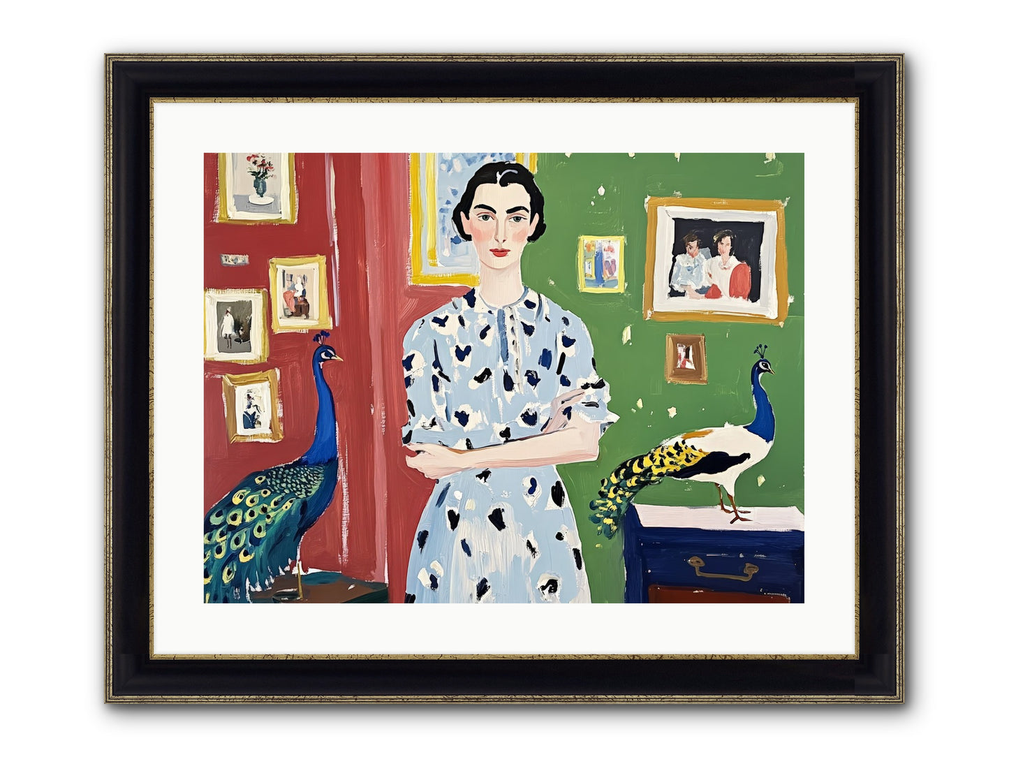 Poet's Corner Framed Print - Black & Gold 24x18