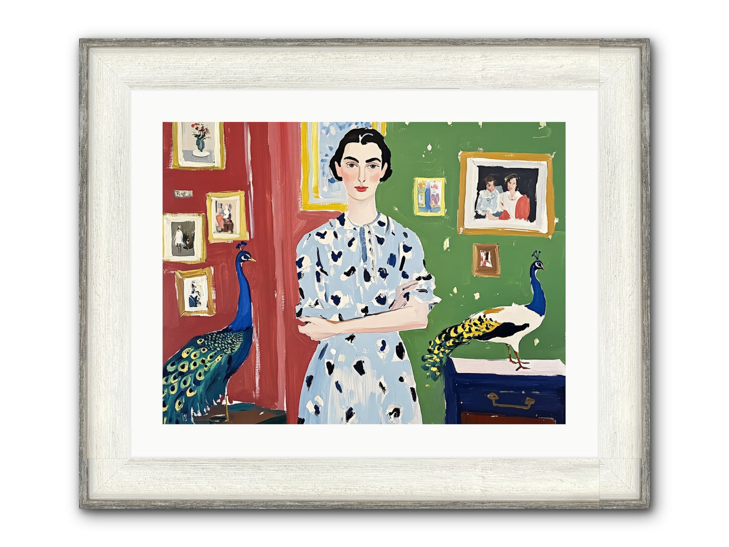 Poet's Corner Framed Print - Driftwood White 24x18