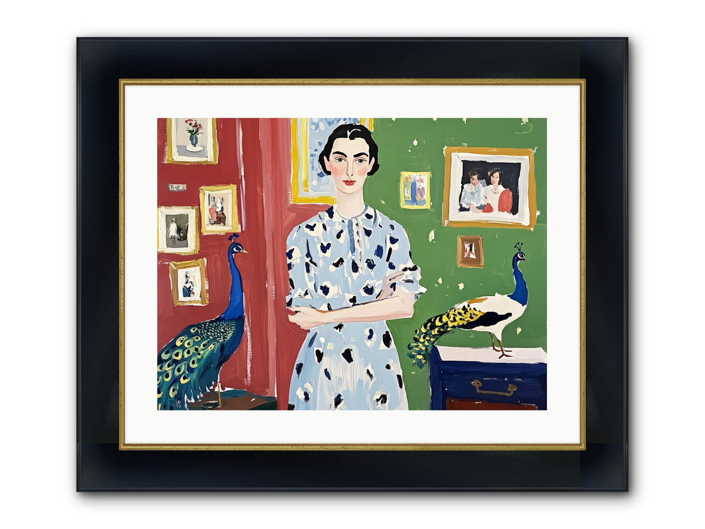 Poet's Corner Framed Print - Wide Black w/Gold 24x18