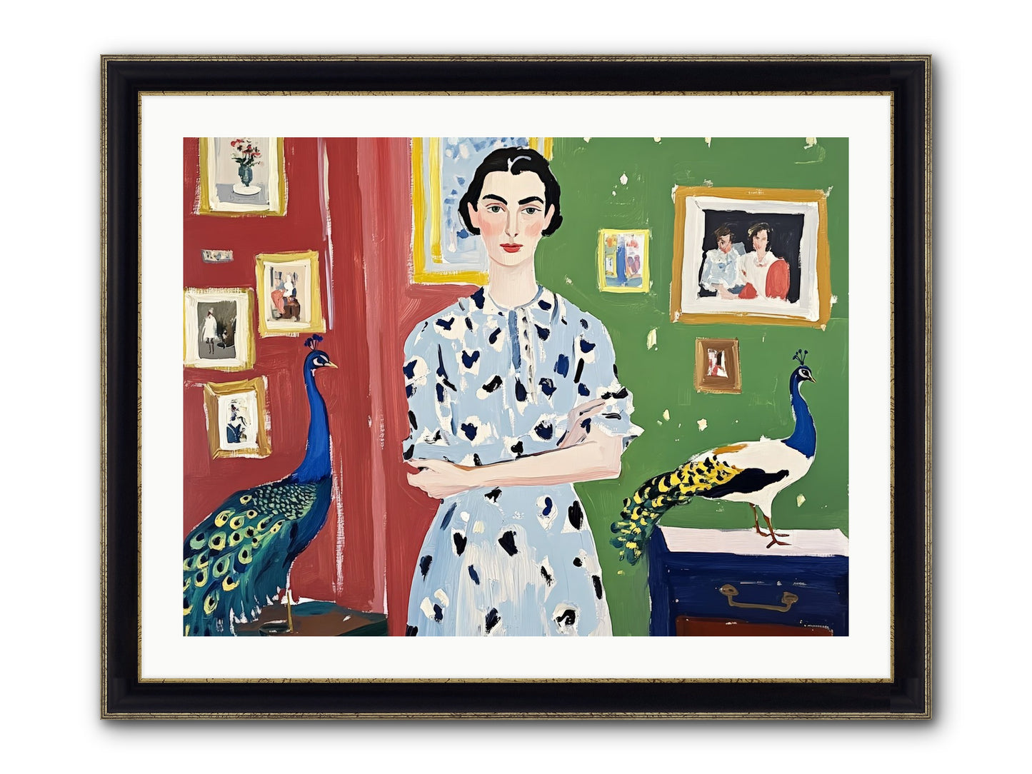 Poet's Corner Framed Print - Black & Gold 32x24