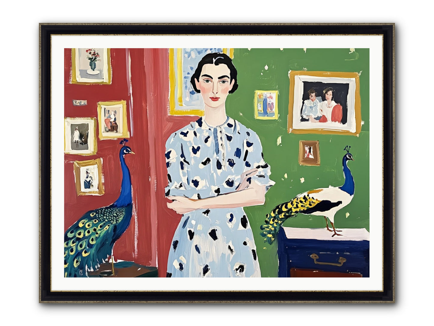 Poet's Corner Framed Print - Black & Gold 48x36