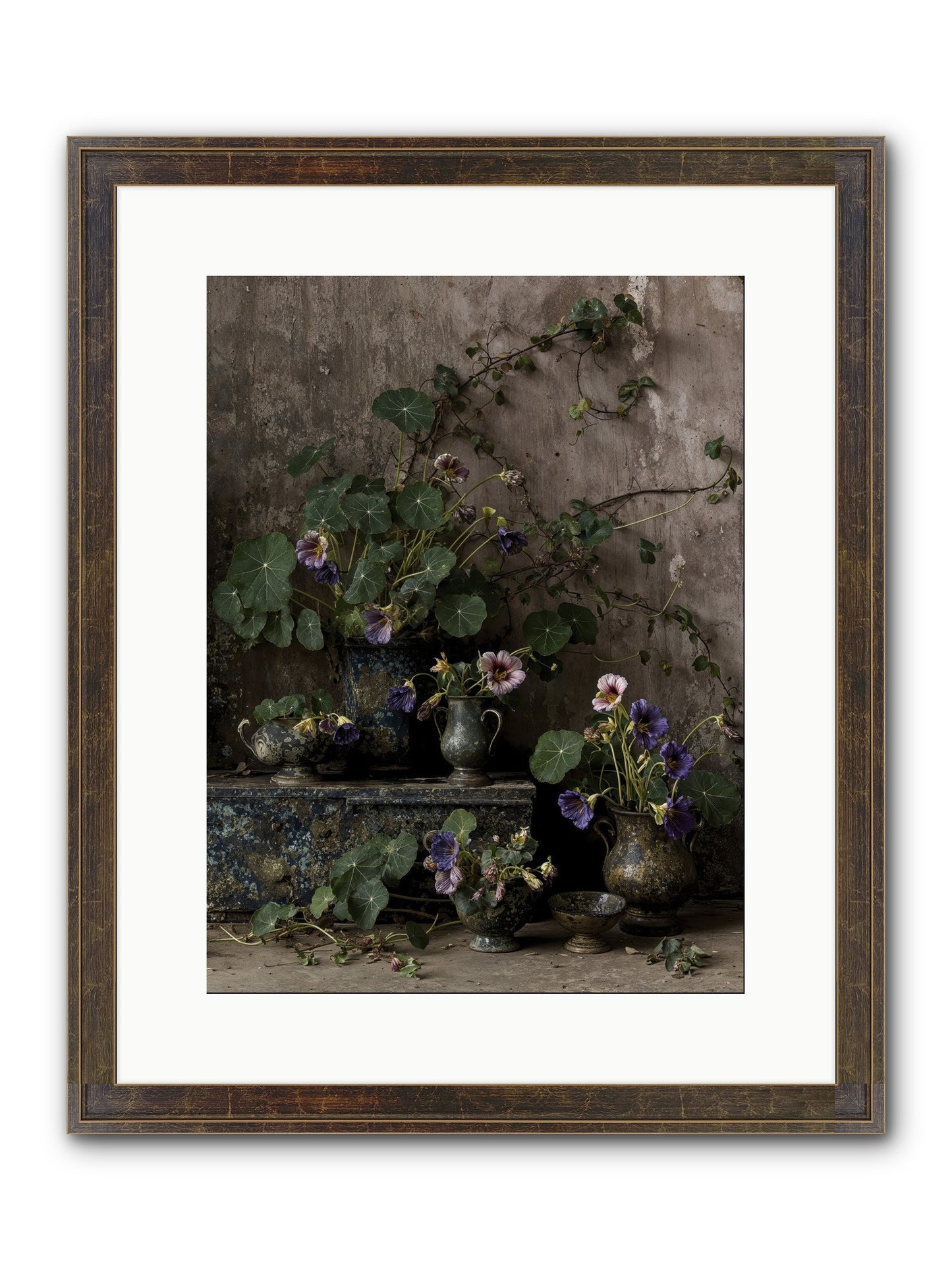 Poetry Grows Framed Print - Slimwoods Black/Gold 12x16