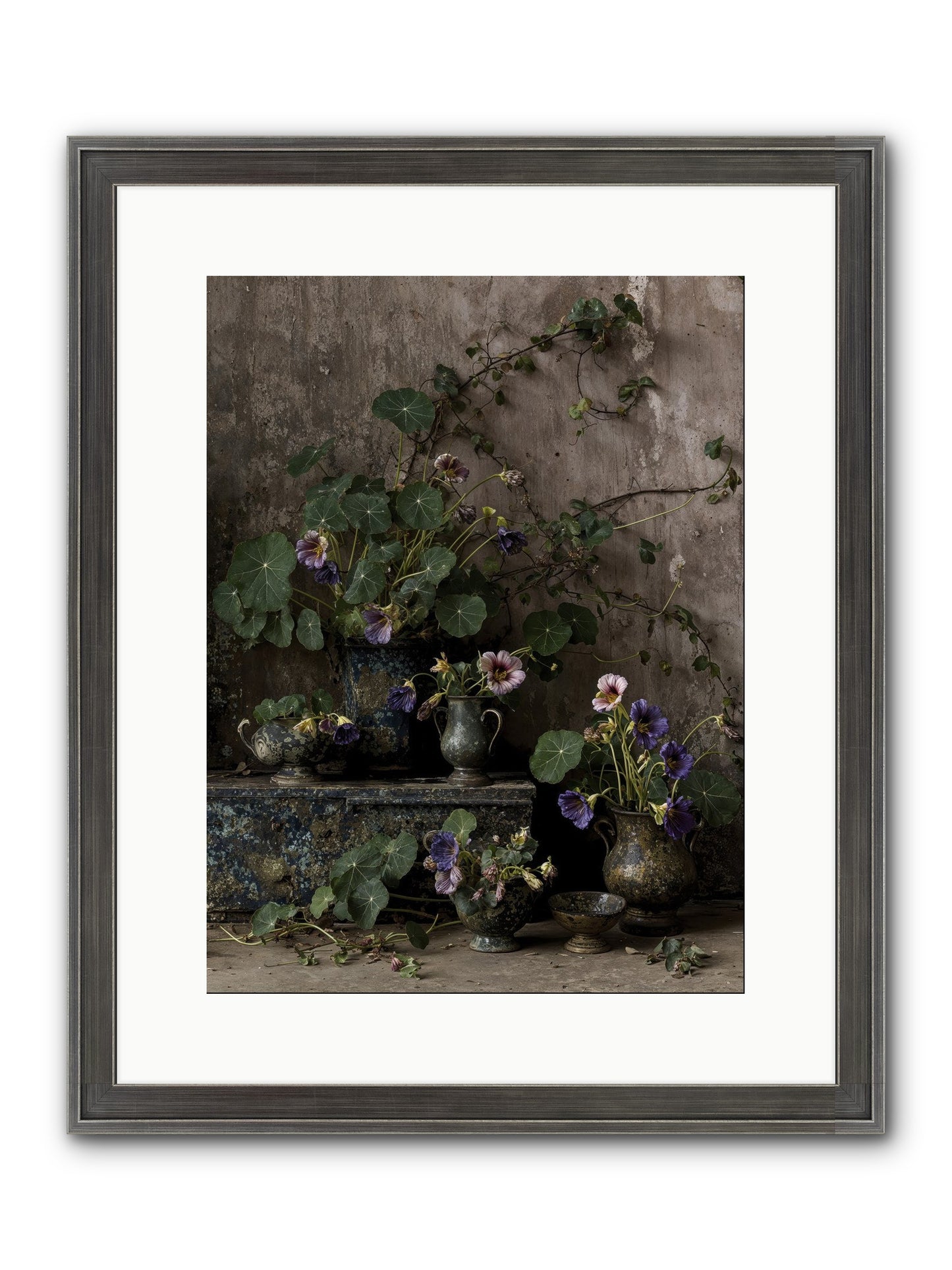Poetry Grows Framed Print - Slimwoods Black/Silver 12x16