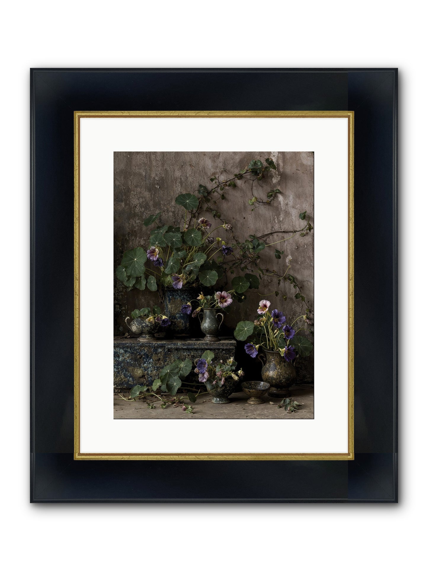 Poetry Grows Framed Print - Wide Black w/Gold 12x16