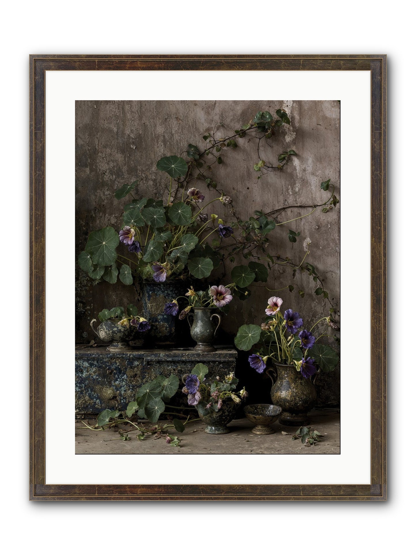 Poetry Grows Framed Print - Slimwoods Black/Gold 18x24