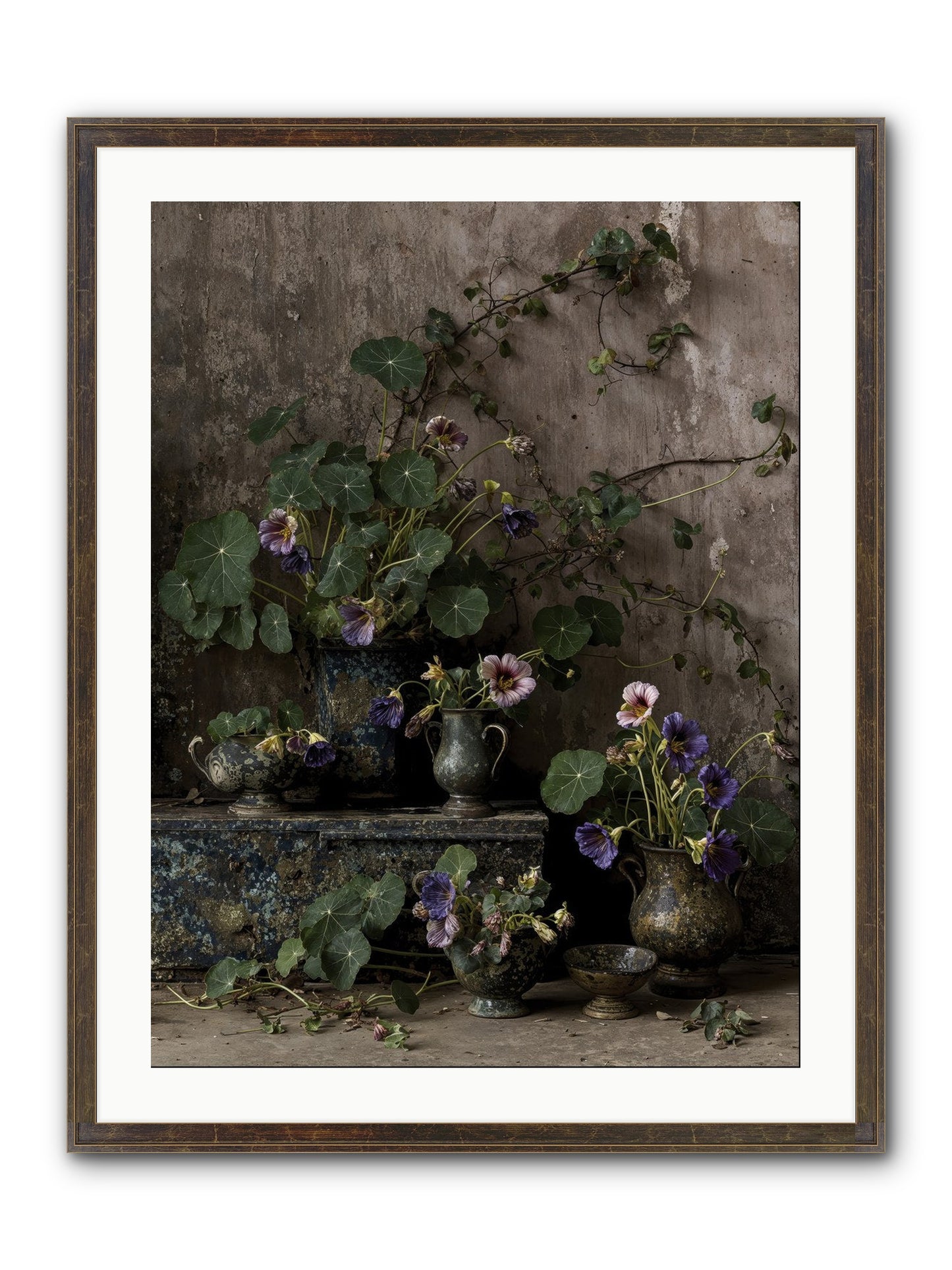 Poetry Grows Framed Print - Slimwoods Black/Gold 24x32
