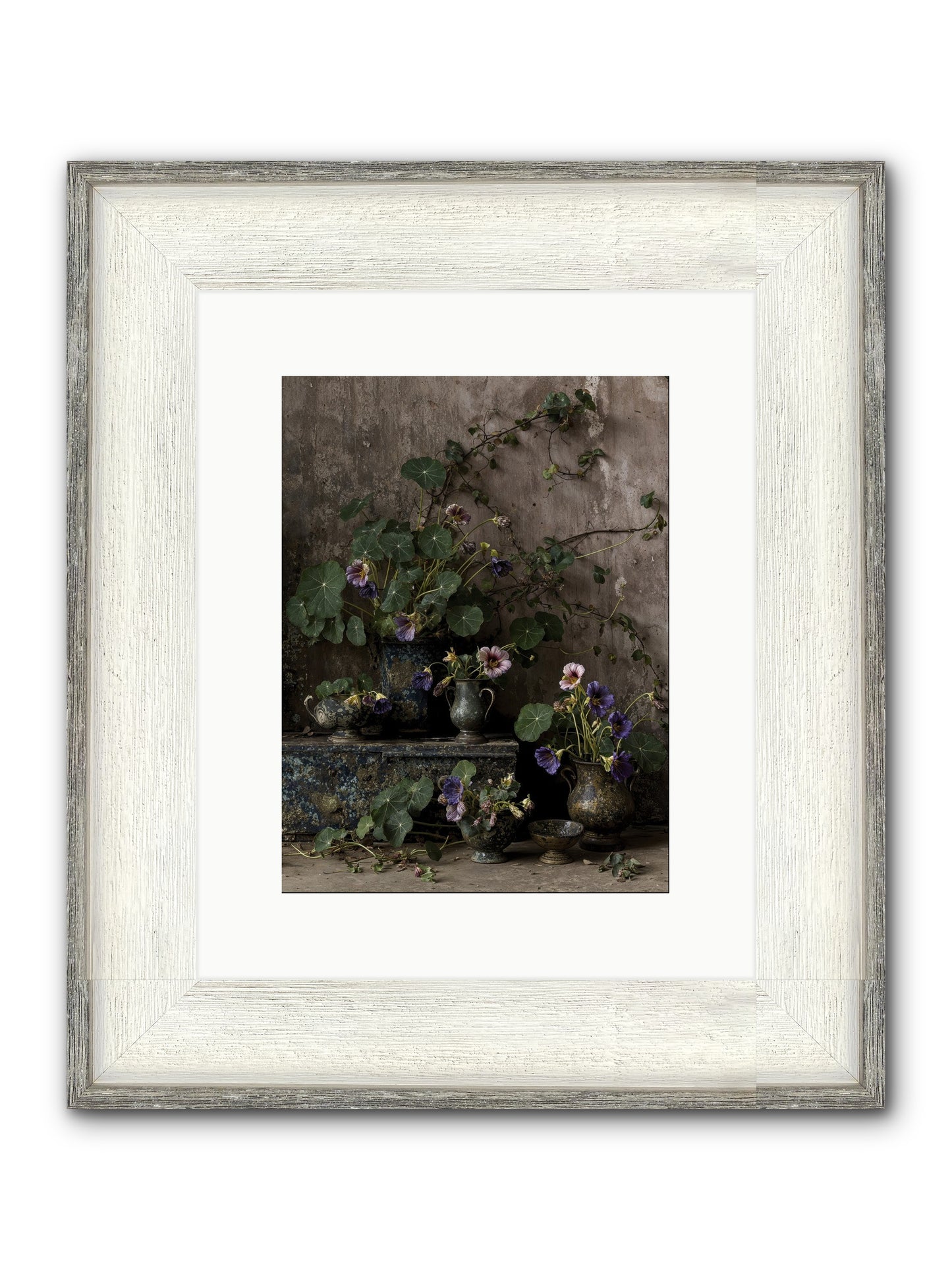 Poetry Grows Framed Print - Driftwood White 9x12