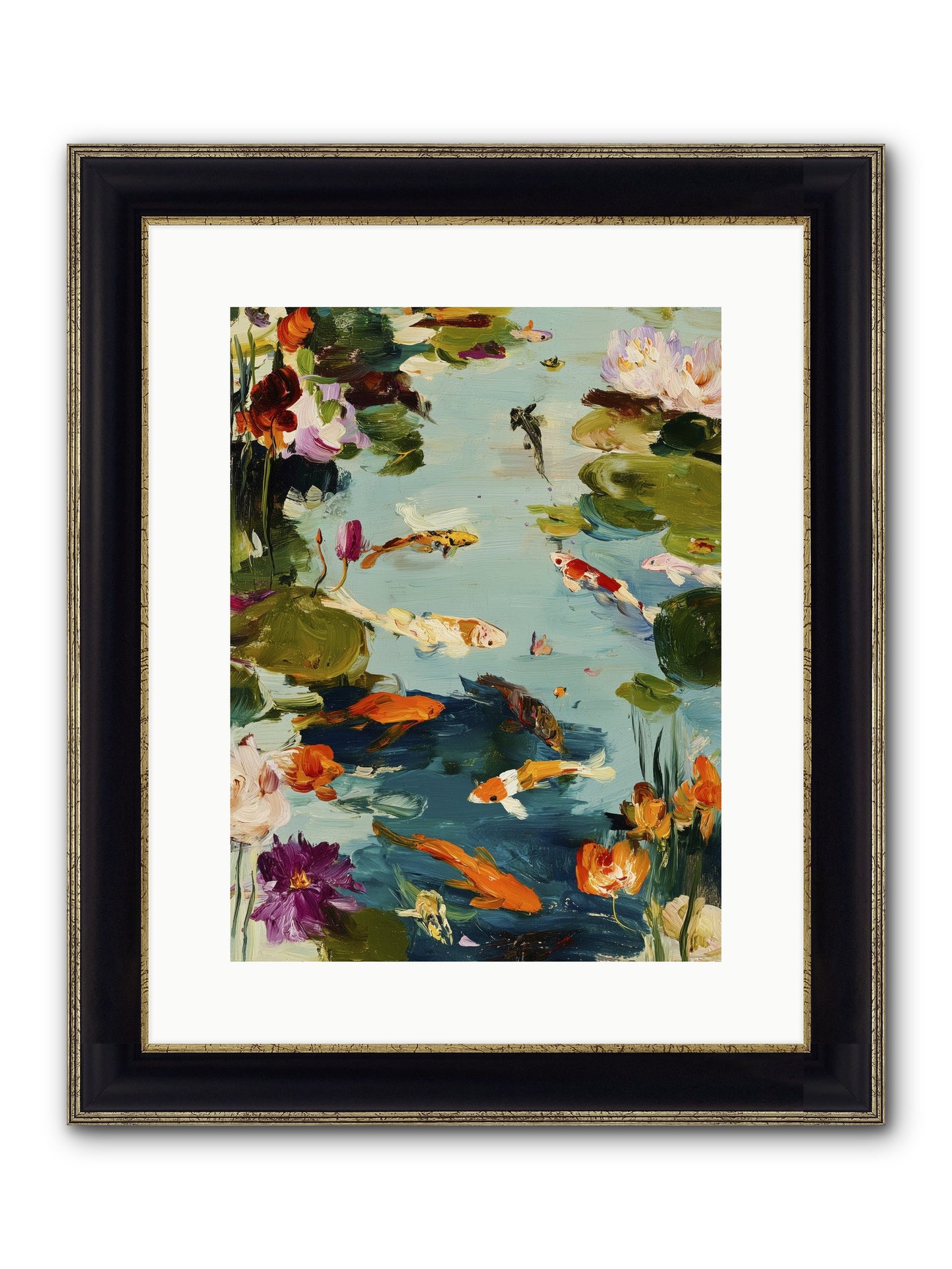 Poetry Written In Water Framed Print - Black & Gold 12x16