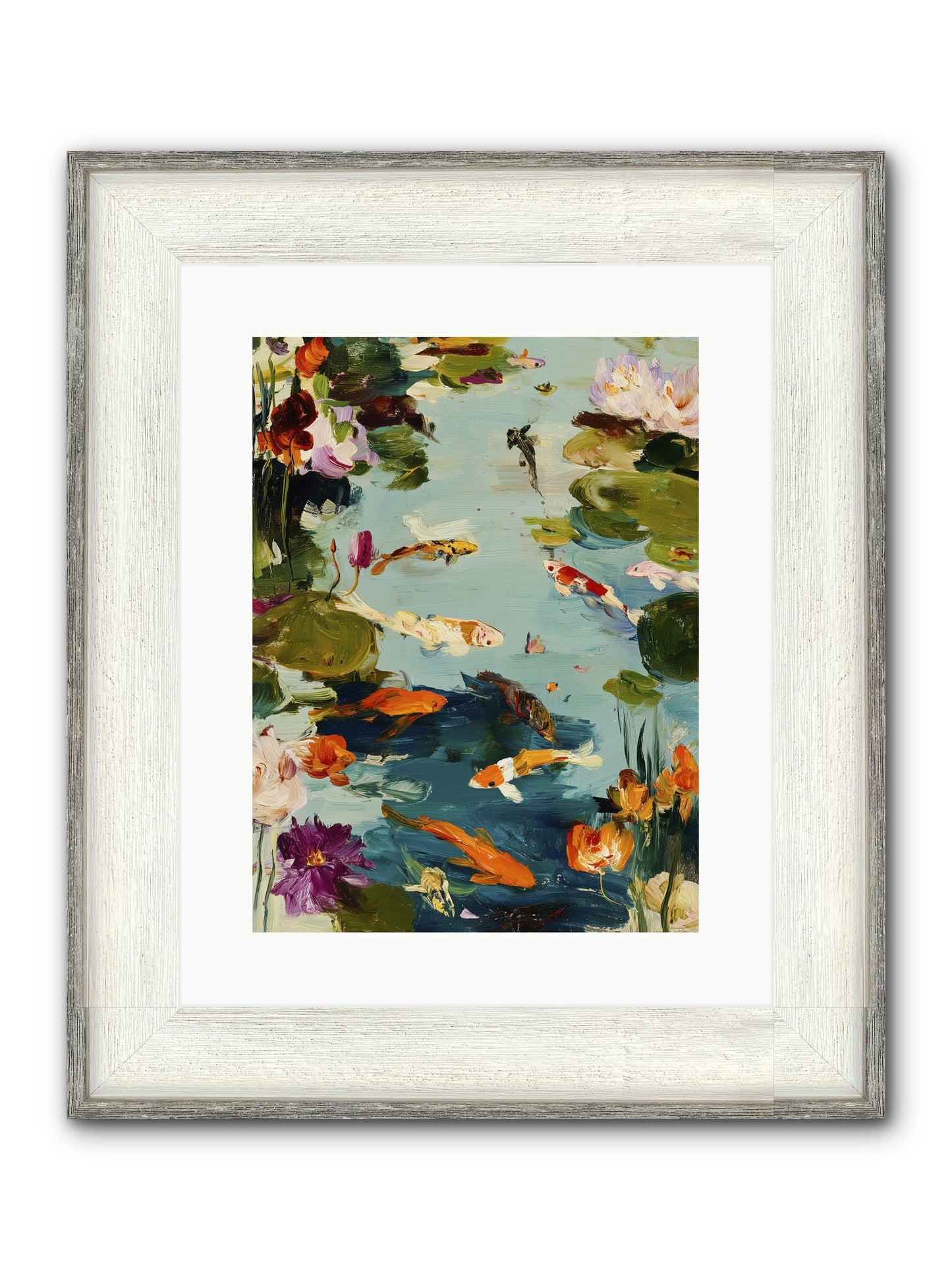 Poetry Written In Water Framed Print - Driftwood White 12x16