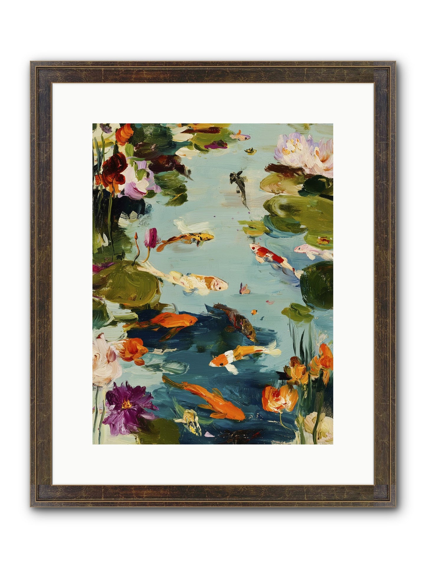 Poetry Written In Water Framed Print - Slimwoods Black/Gold 12x16