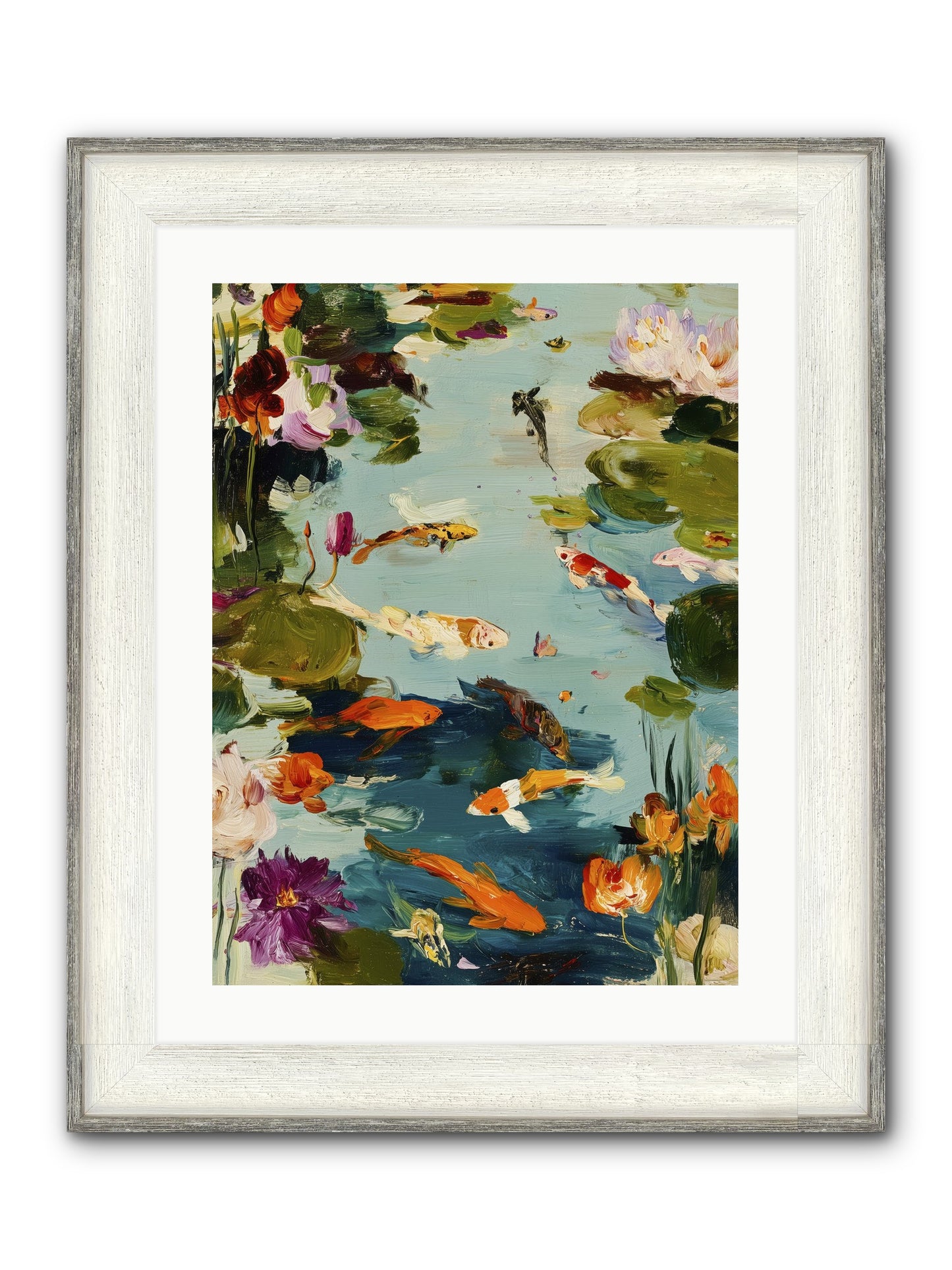 Poetry Written In Water Framed Print - Driftwood White 18x24