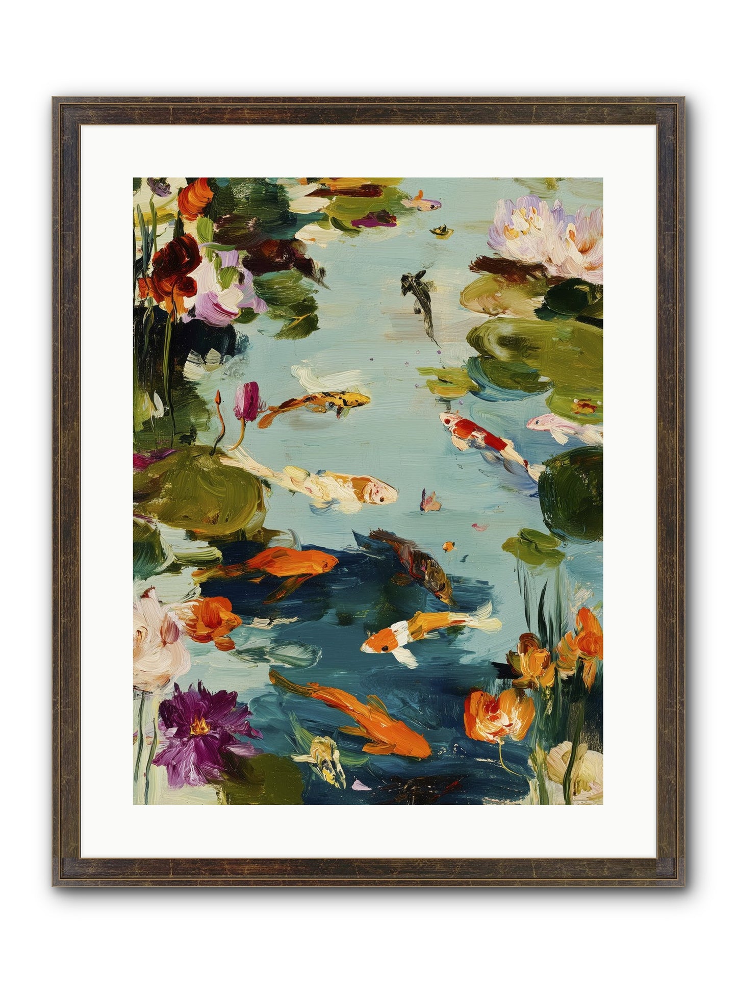 Poetry Written In Water Framed Print - Slimwoods Black/Gold 18x24