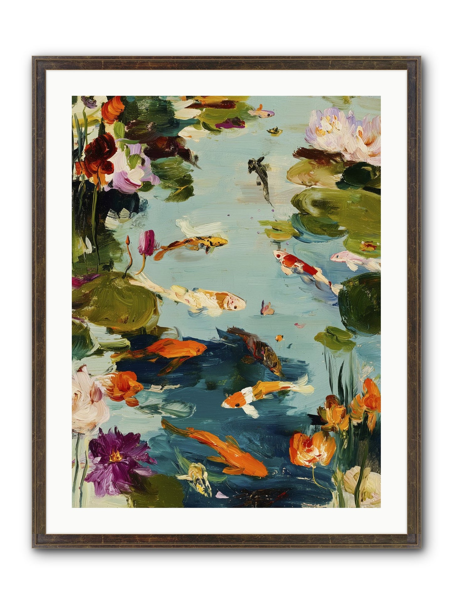 Poetry Written In Water Framed Print - Slimwoods Black/Gold 24x32
